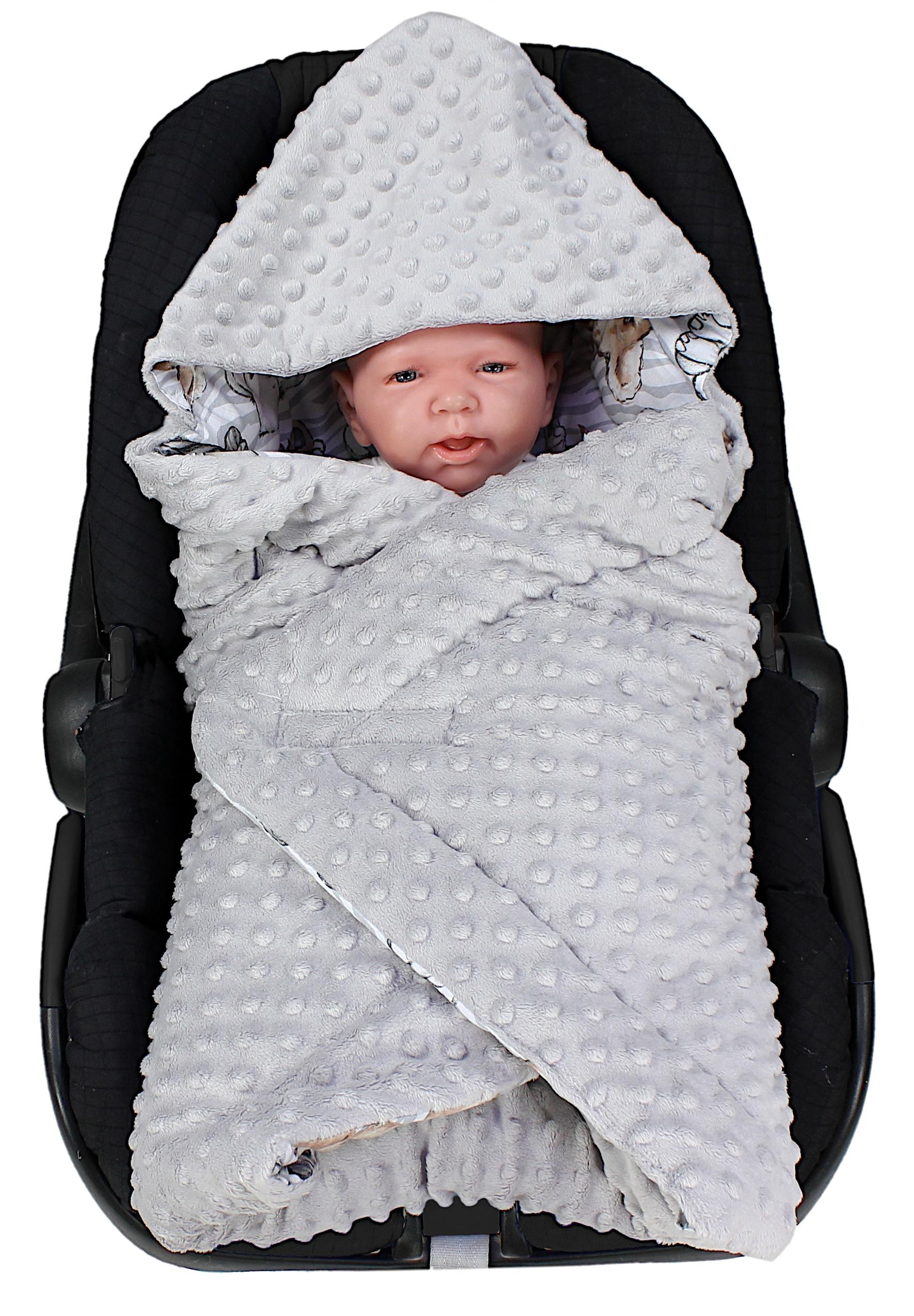 TupTam Wohndecke »Einschlagdecke Baby Winter Einschlagdecke für Babyschale Wattiert«