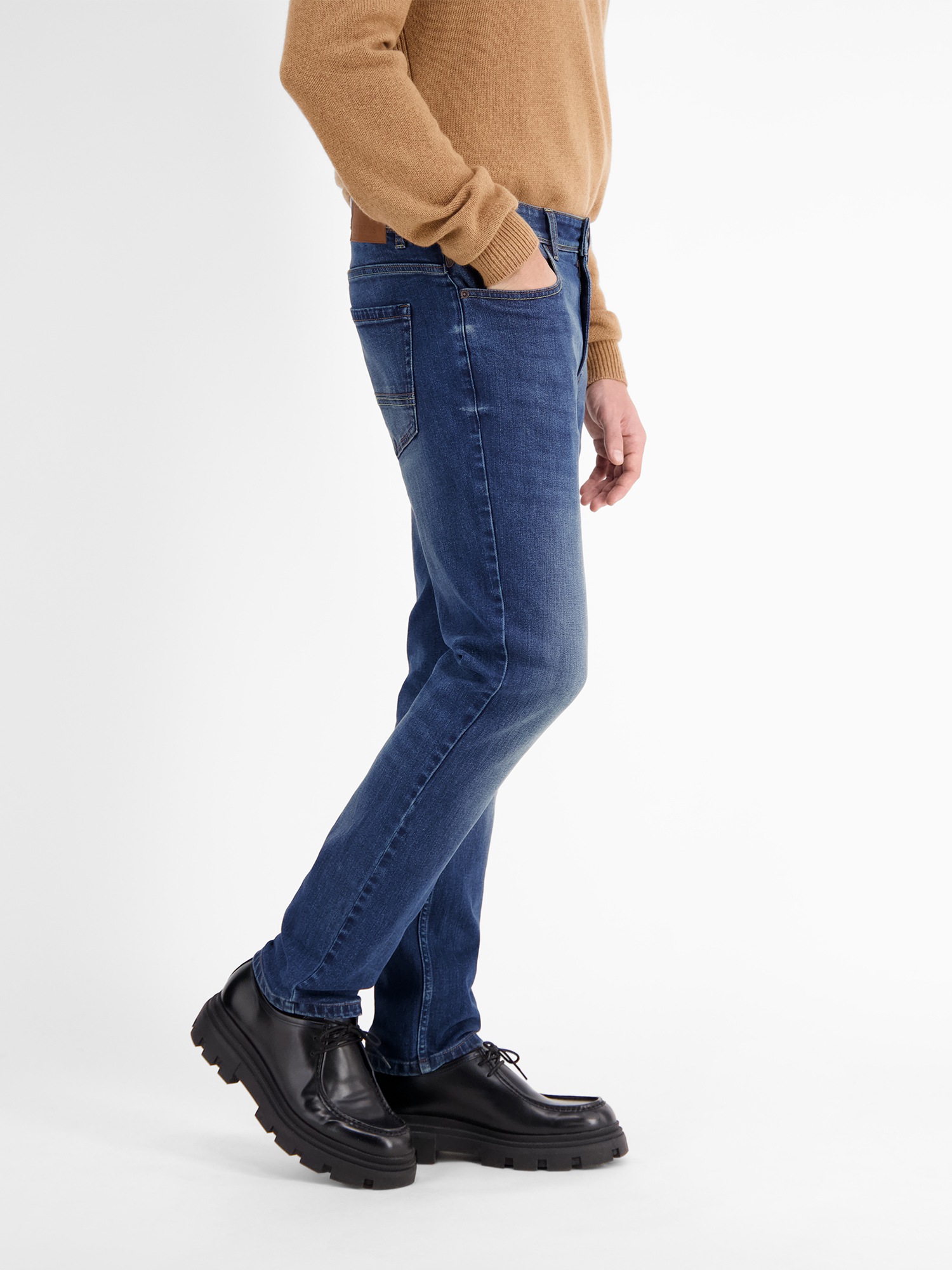 LERROS Relaxhose »LERROS BAXTER 5-Pocket-Denim, RELAXED FIT, unifarben«