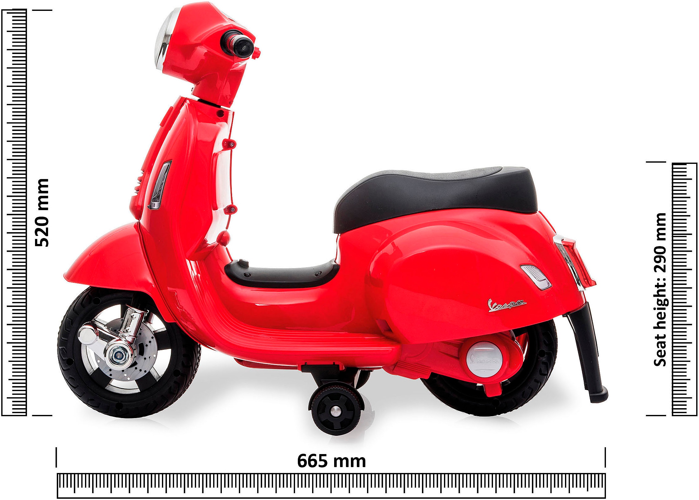 Jamara Elektro-Kinderroller »Ride-on Vespa Mini, Li-Power 8.4« ab 18 Monaten bis 25 kg mit Licht und manueller Hupe