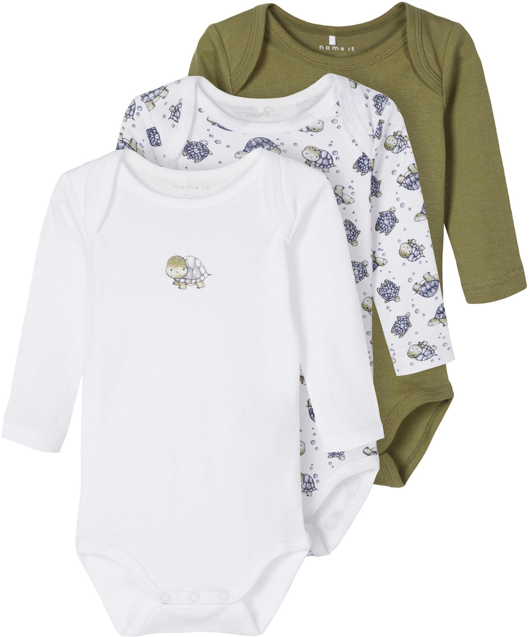 Name It Langarmbody »im 3er Pack aus Bio-Baumwolle«