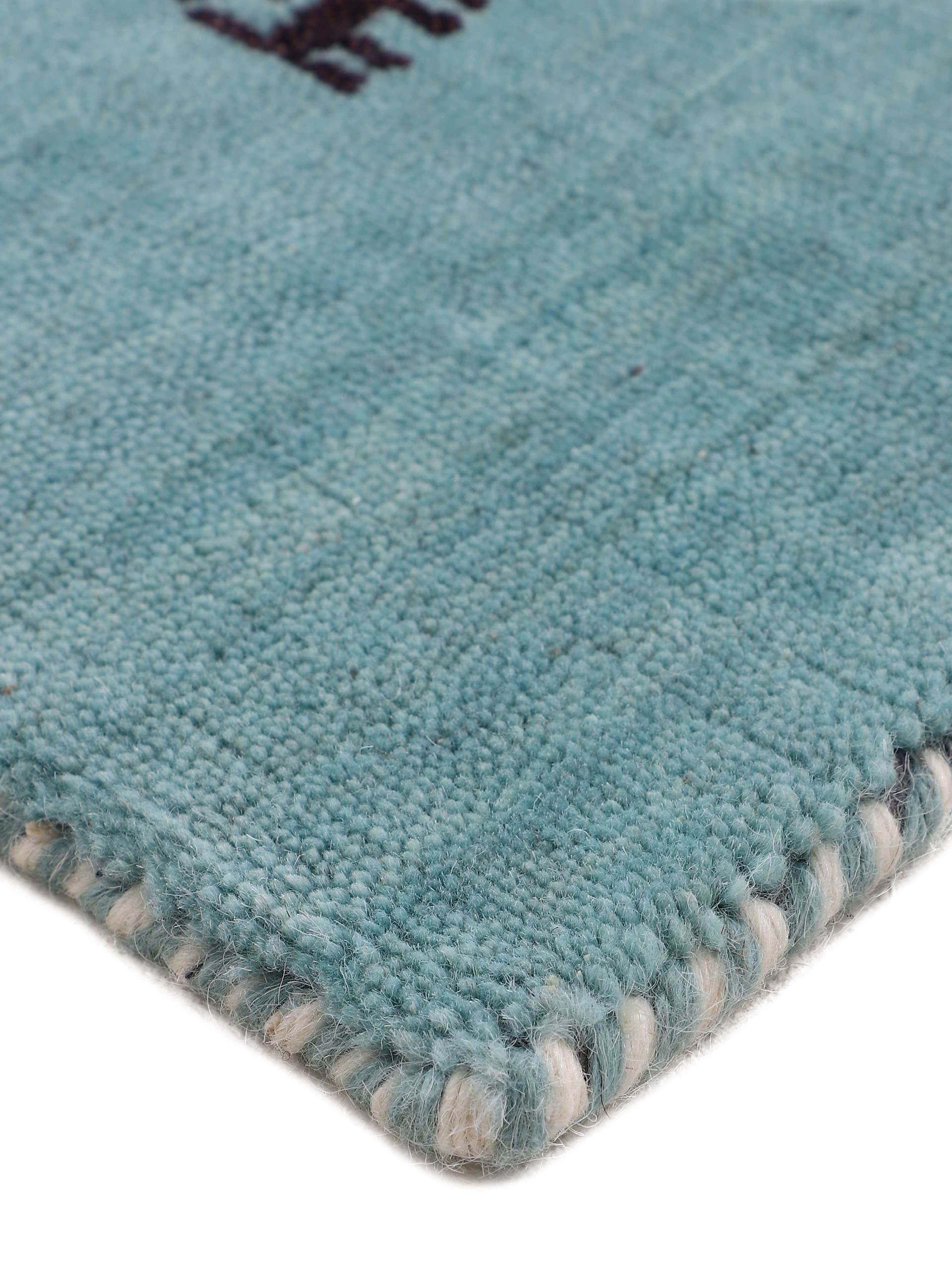 carpetfine Wollteppich »Gabbeh-Uni«, quadratisch, 15 mm Höhe, reine Wolle, handgewebt, Gabbeh Loom Tiermotiv, Sonderform Quadrat