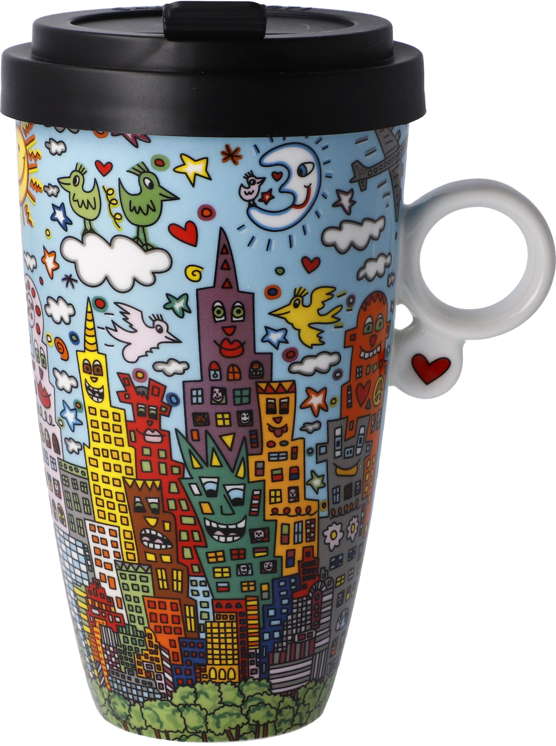 Coffee-to-go-Becher »James Rizzi - "My New York City Day"«, mit abnehmbarem Deckel,...