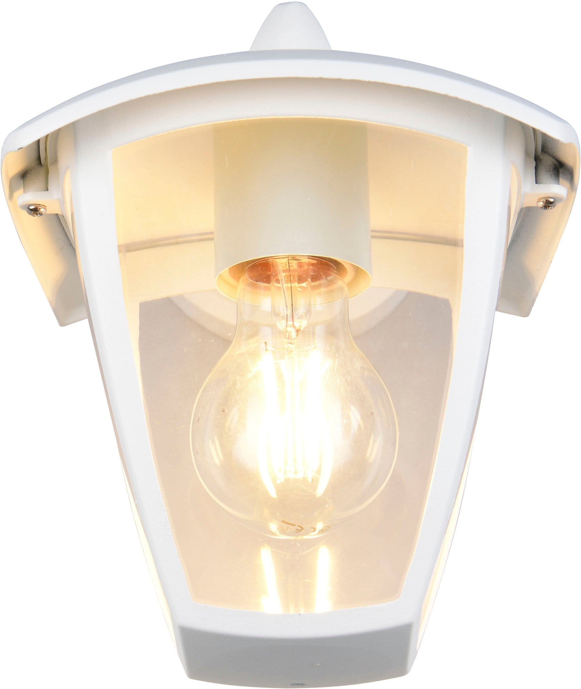 TRIO Leuchten Außen-Wandleuchte »VENTA, Laterne Hauswand Fassadenbeleuchtung, exkl 1x E27 max 10W, IP44« E27 1 Stk. warmweiß - kaltweiß Wandlampe Laternen-Optik, abwärts gerichtet, Schirm Kunststoff