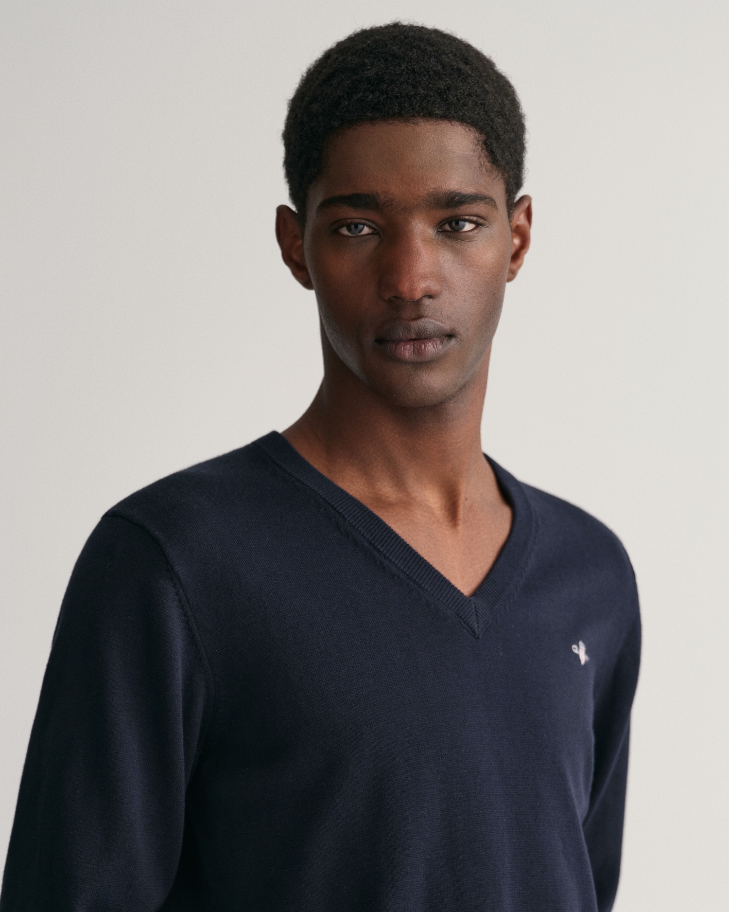 Gant V-Ausschnitt-Pullover »Classic Cotton V-Neck« Premium Strickjersey aus weicher 100% Baumwolle, Übergangspullover