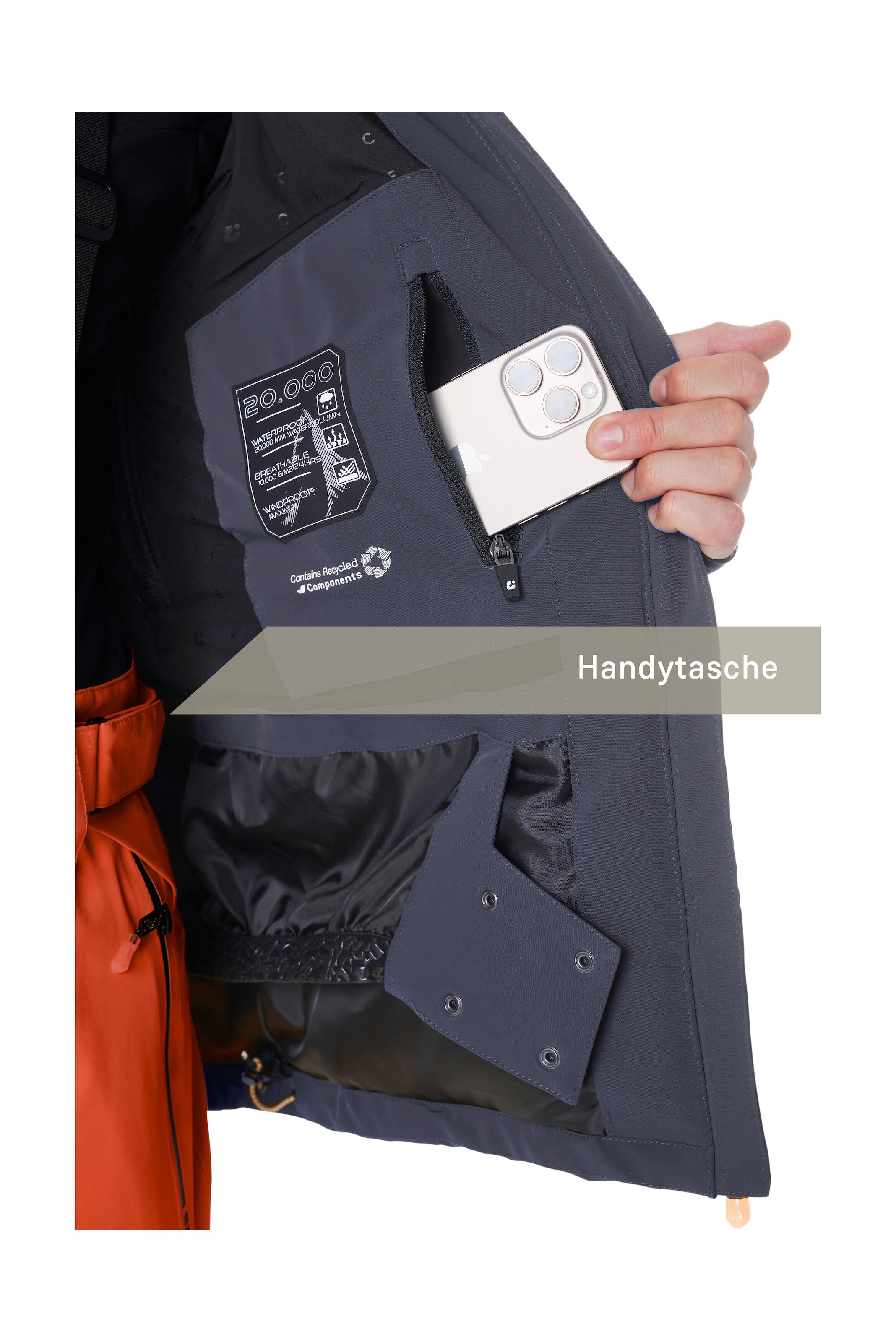 Killtec Skijacke »KSW 50 MN SKI JCKT« Herren Skijacke: wasserdicht, atmungsaktiv, 4-Wege-Stretch, Schneefang