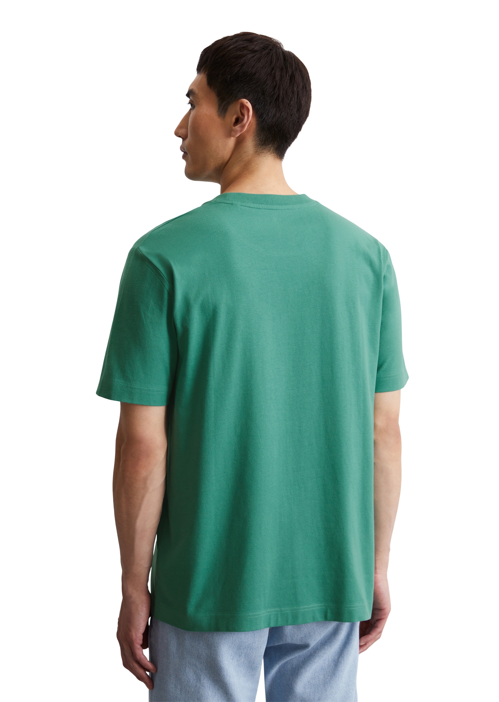 Marc O'Polo T-Shirt, ein kleines, dezentes Logo in Kontrastfarbe ziert die Brust