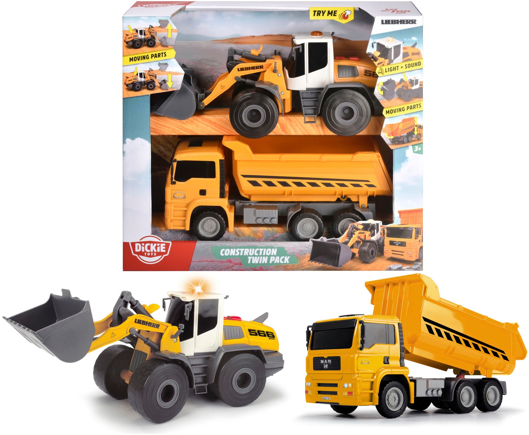 Spielzeug-Baumaschine »Construction Twin Pack«, (Set), mit Licht und Sound