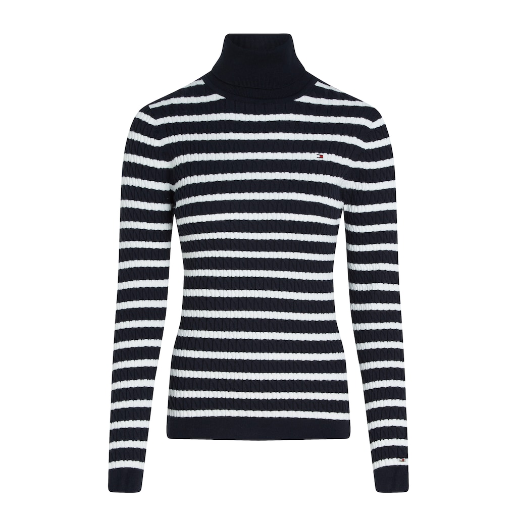 Tommy Hilfiger Rollkragenpullover »SKINNY CABLE ROLL-NK SWEATER«