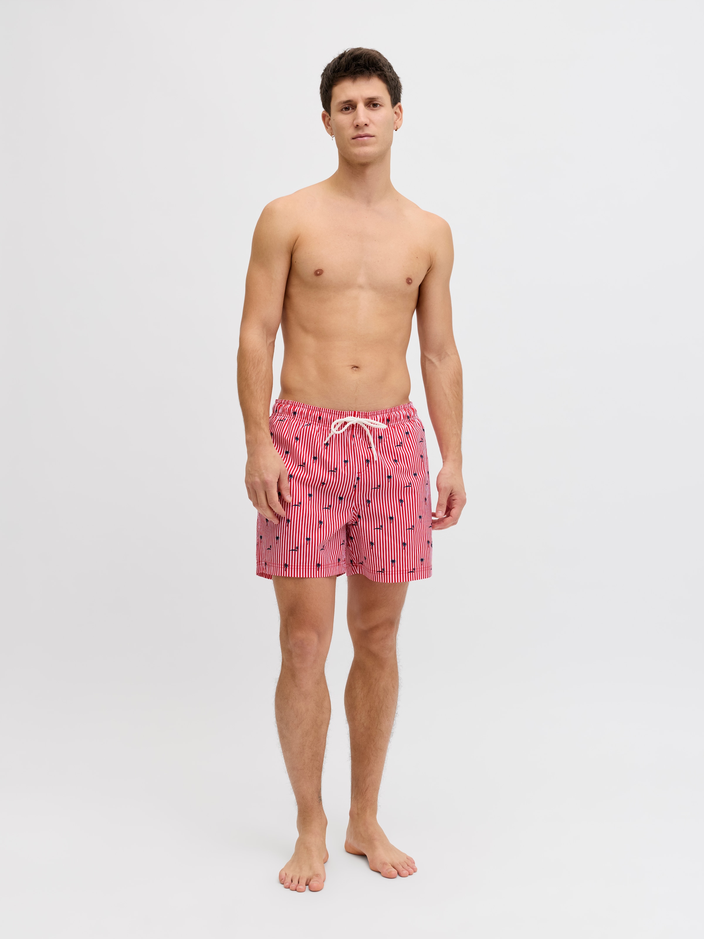 Jack & Jones Badeshorts »JPSTMAUI BREEZE MINI STRIPE SWIM SRT SN« Kunstfaser, normal geschnitten