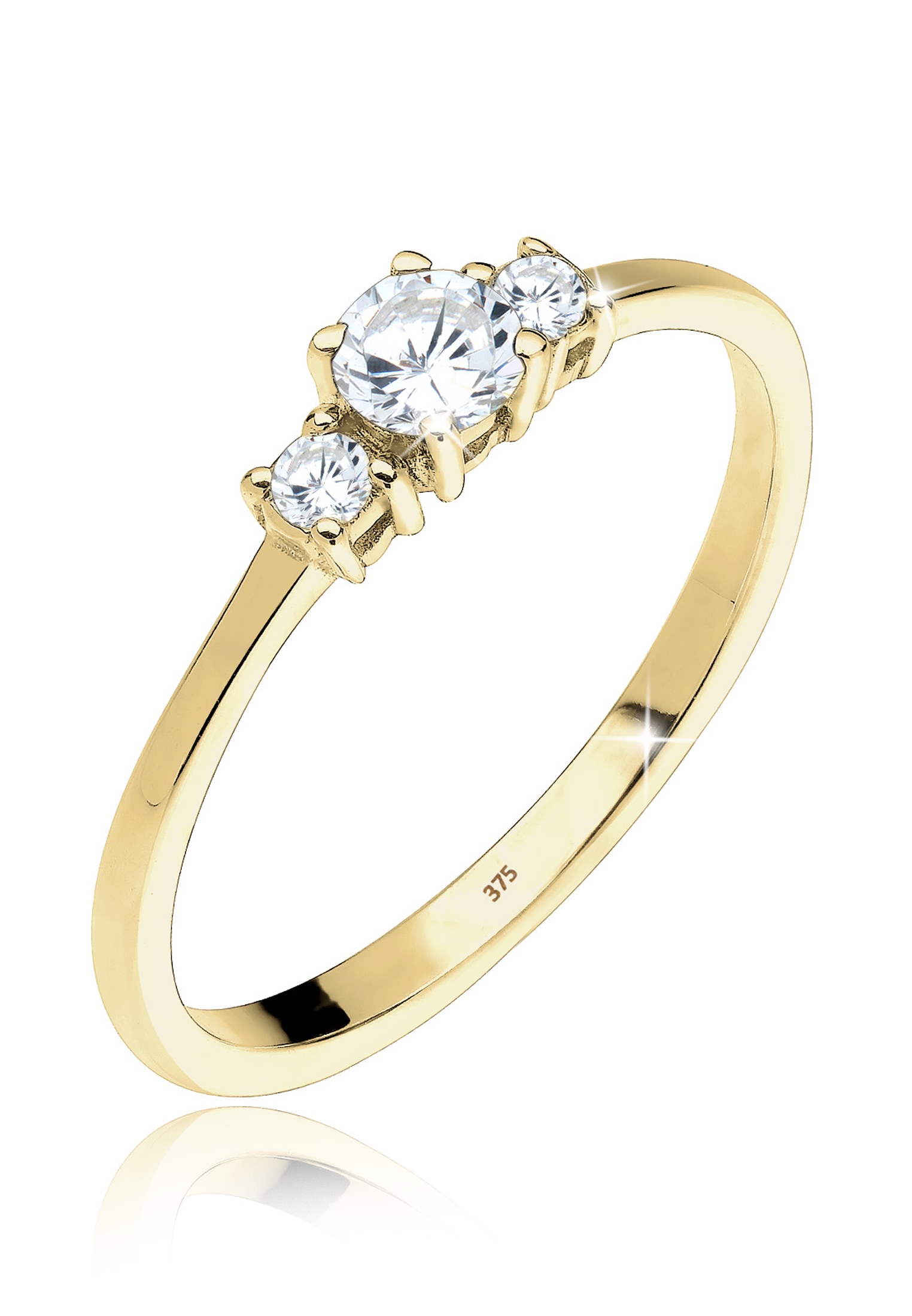 Fingerring »Ring Trio Zirkonia 375 Gelbgold«