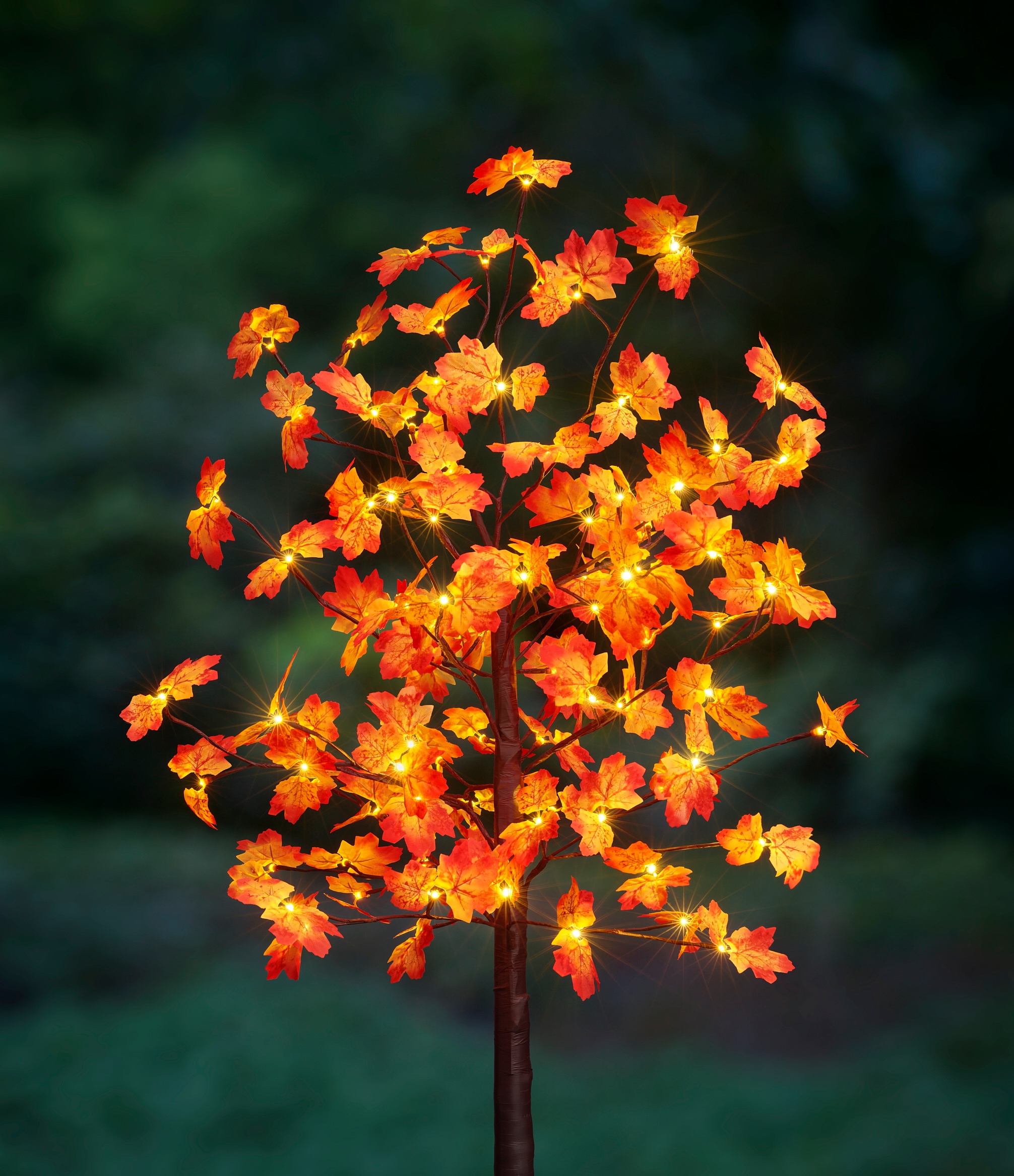 BONETTI LED Baum »Weihnachtsdeko«, 96 flammig-flammig, Beleuchteter Deko-Herbstbaum mit Ahornblättern