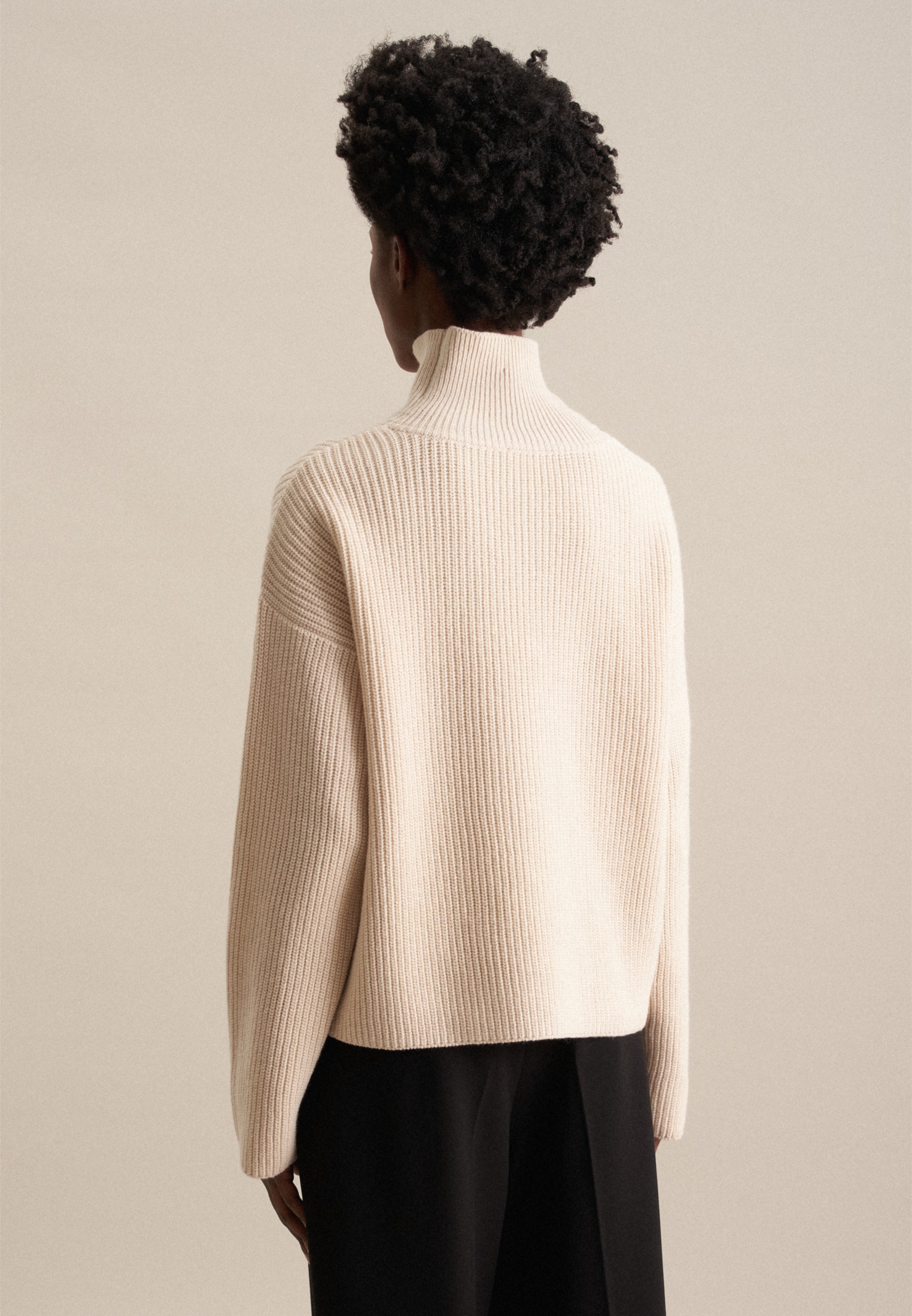 seidensticker Strickpullover »Schwarze Rose«, Langarm Rollkragen Uni