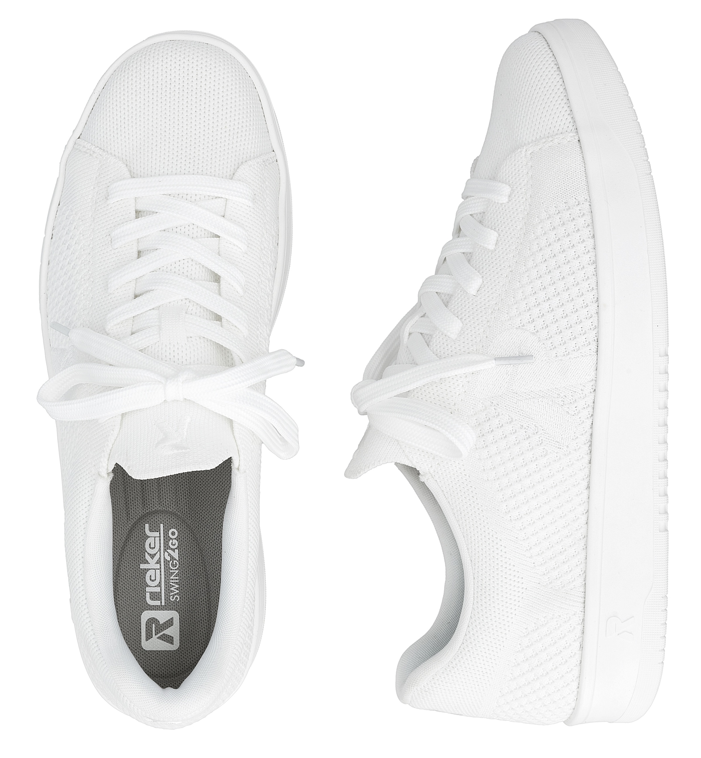 RIEKER Sport Slip-On Sneaker »Swing2GO«  Schlupfschuh, Freizeitsneaker mit aufgesetzter Schnürung