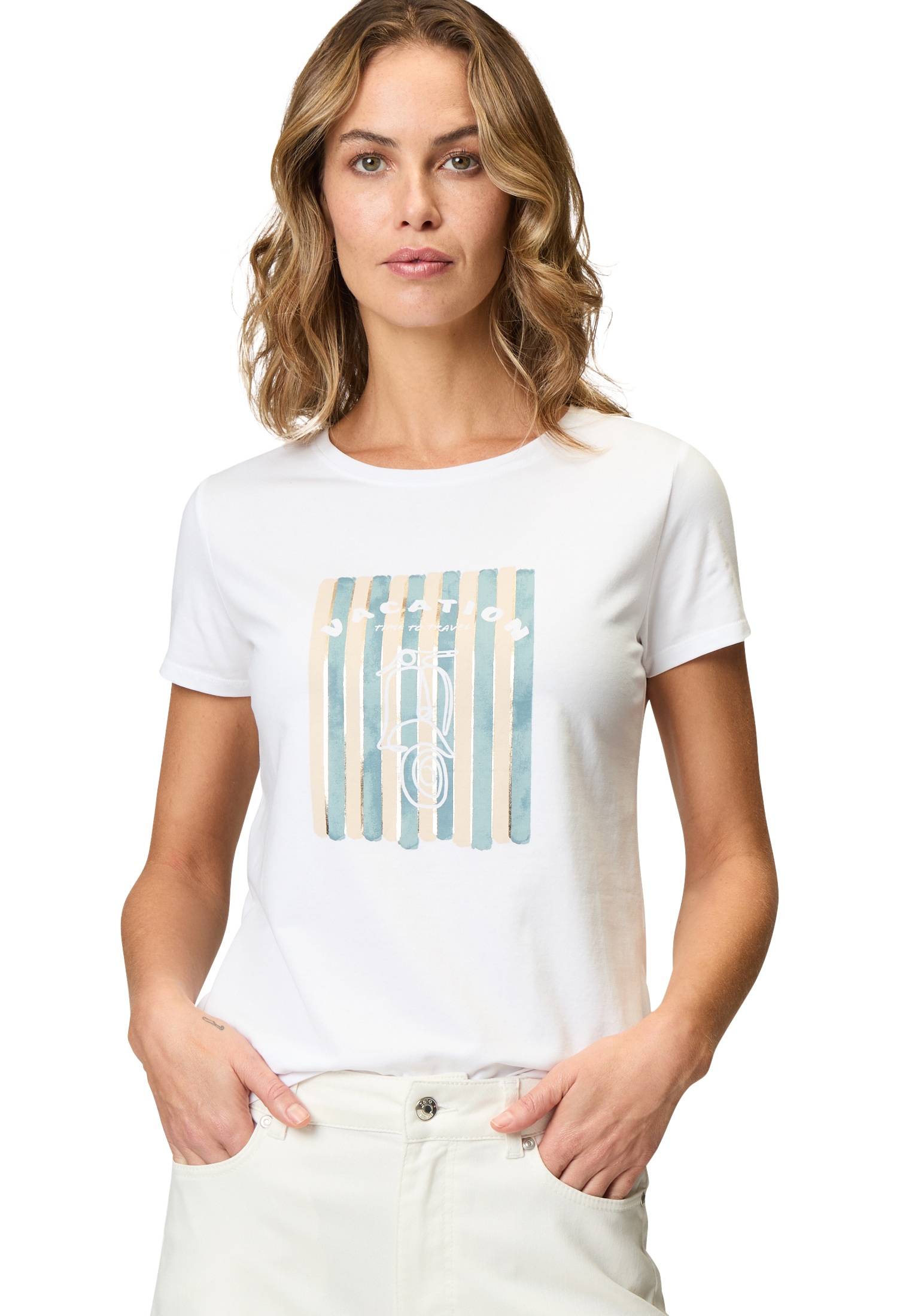 Zero Kurzarmshirt »T-Shirt mit Aufdruck«
