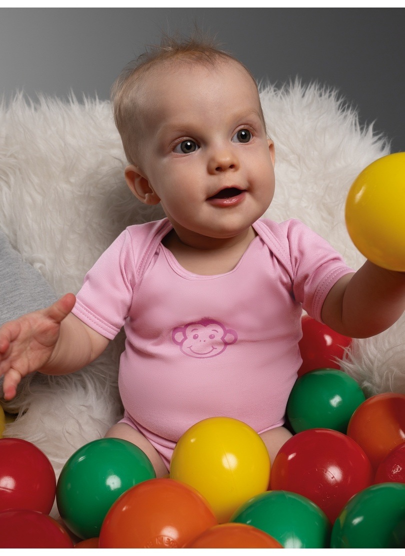Trigema T-Shirt »TRIGEMA Baby Body mit Print-Motiv "Äffchen"« 1