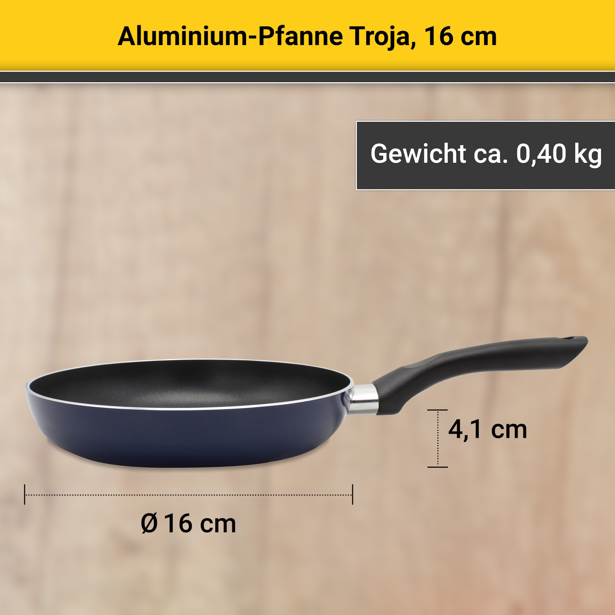 Krüger Bratpfanne »Troja« Aluminium 1 Stk. tlg. für Induktions-Kochfelder geeignet