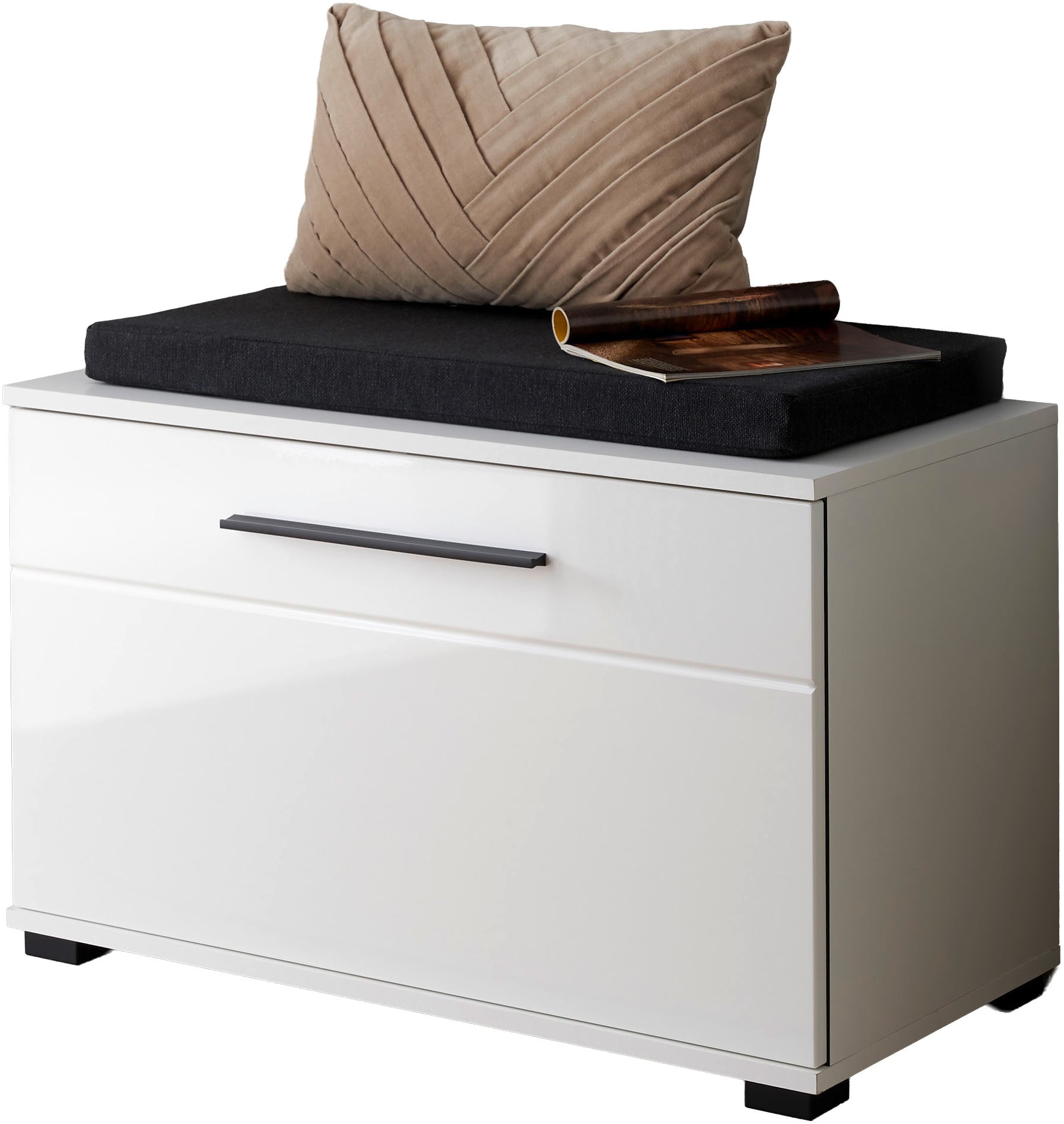 Home affaire Polsterbank »Cantara, Garderobenbank mit Klappe, Sitzbank in zwei Farben« 2 Stk. tlg. inkl. Sitzkissen, Platz für ca. 6 Paar Schuhe, 80 cm breit