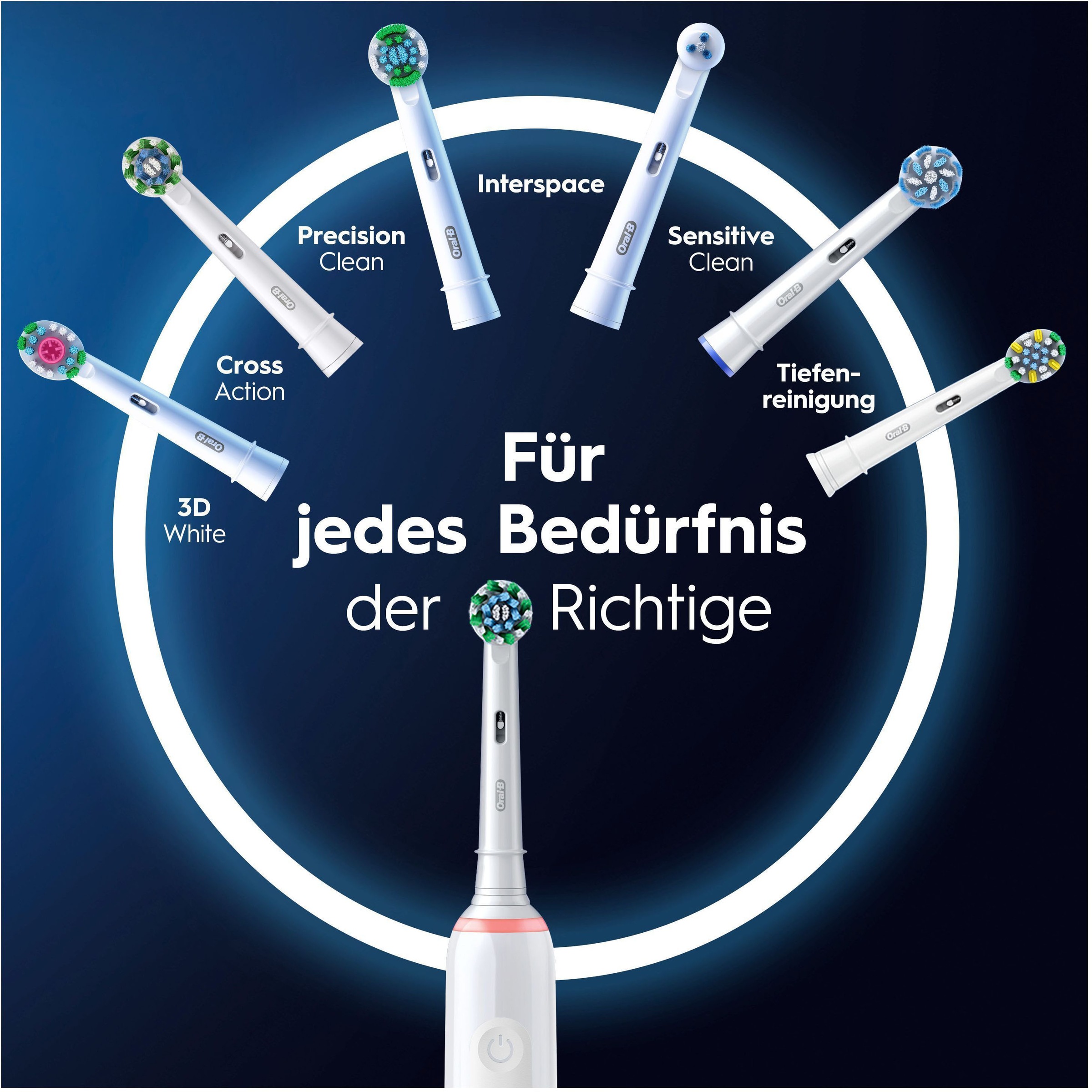 Oral-B Elektrische Zahnbürste »Pro 3 3000«, 2 St. Aufsteckbürsten, 3 Putzmodi