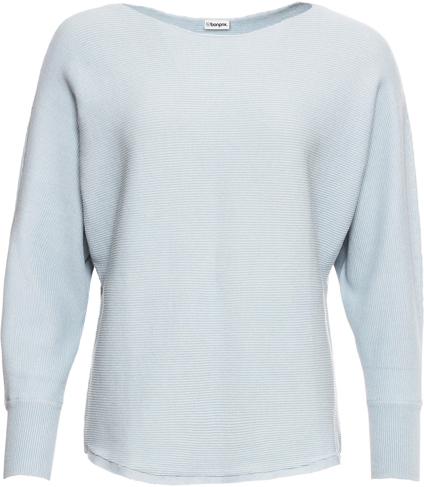 bonprix Strickpullover »Oversize-Ripp-Pullover« aus Baumwolle und Polyamid, weiter Ausschnitt, Oversize-Passform