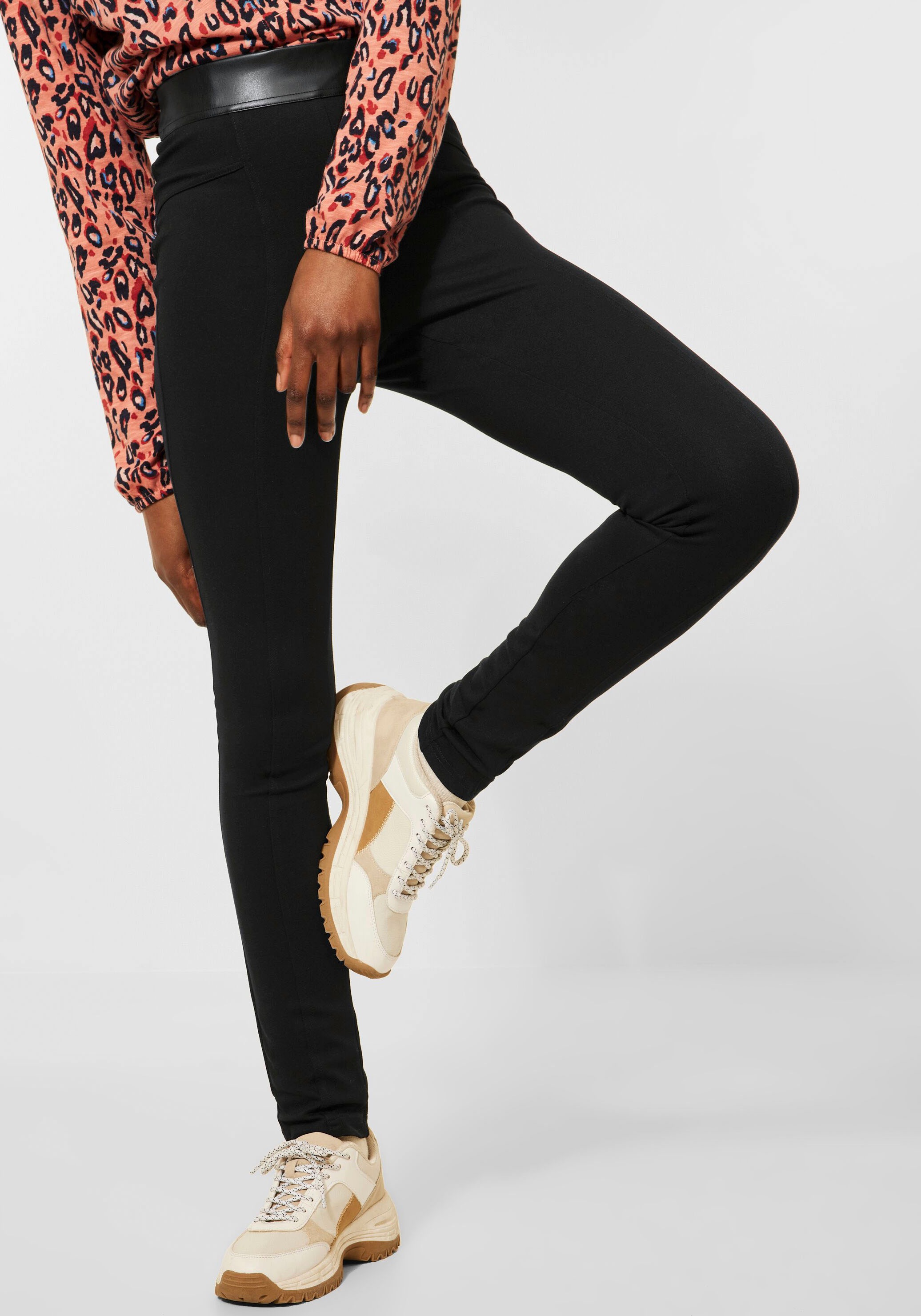 Cecil Leggings »Style Vicky«, mit trendstarker Wildlederoptik auf der Vorderseite