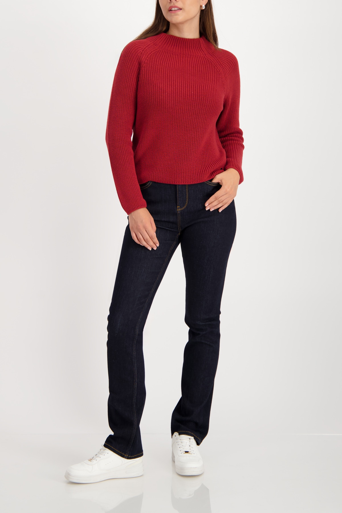 Monari Strickpullover Regular fit mit Rundhalsausschnitt