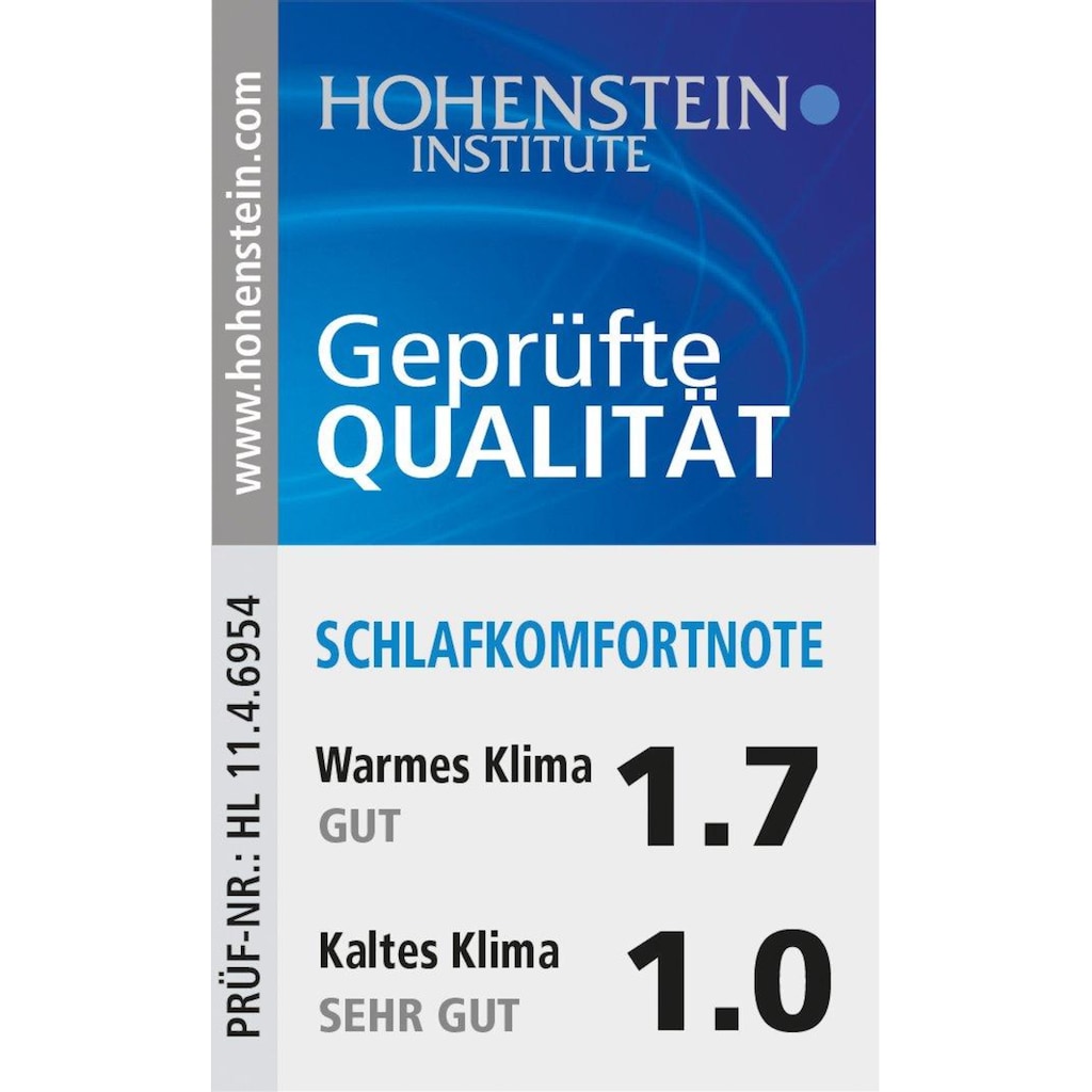 Sannwald Daunenbettdecke »Königstraum«, warm, Füllung 90 % Daunen, 10 % Federn, Bezug 100 % Baumwolle, (1 St.), Wärmeisolation