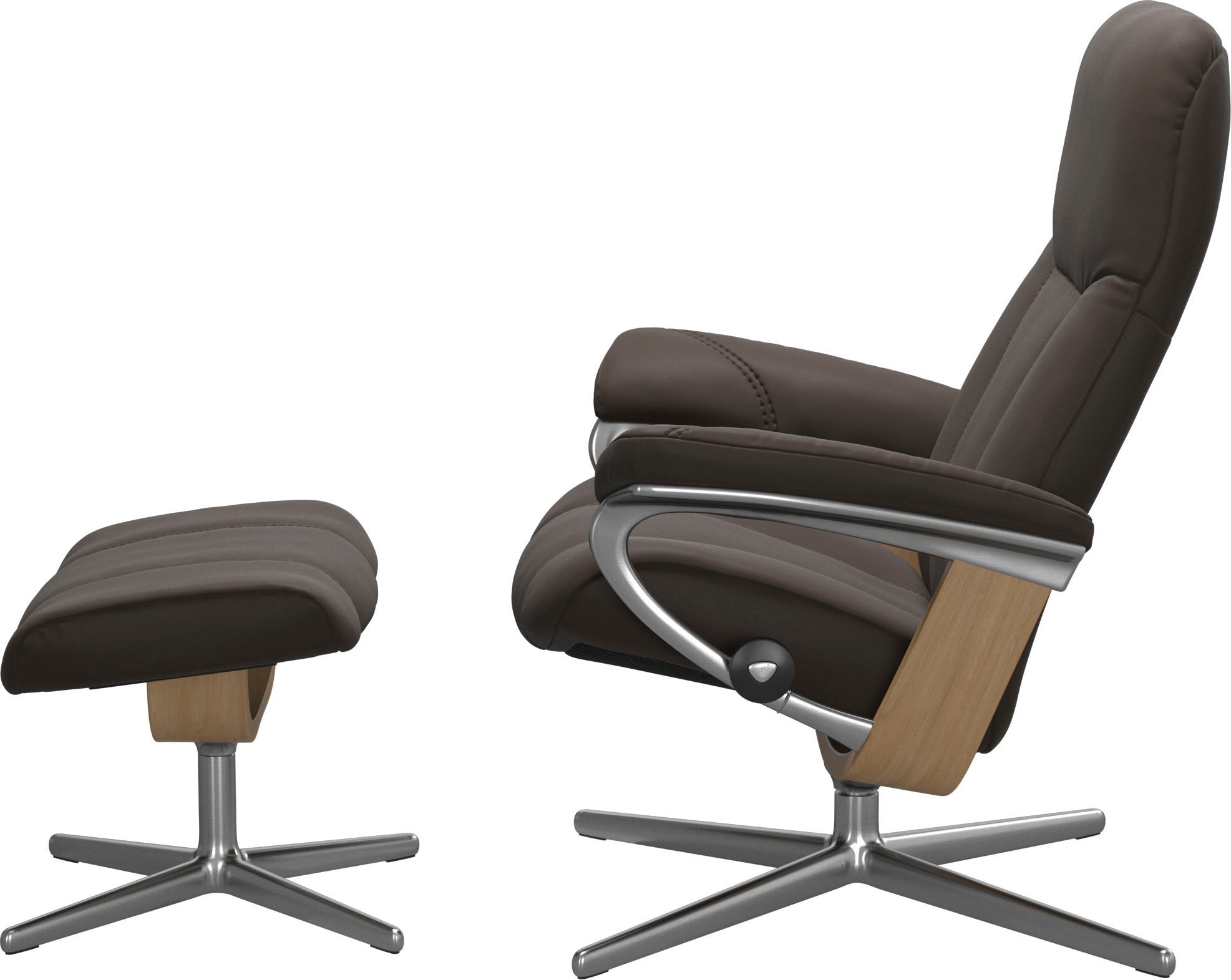 Stressless® Relaxsessel »Consul« mit Cross Base, Größe S, M & L, Holzakzent Eiche, in 2 Bezugsqualitäten lieferbar
