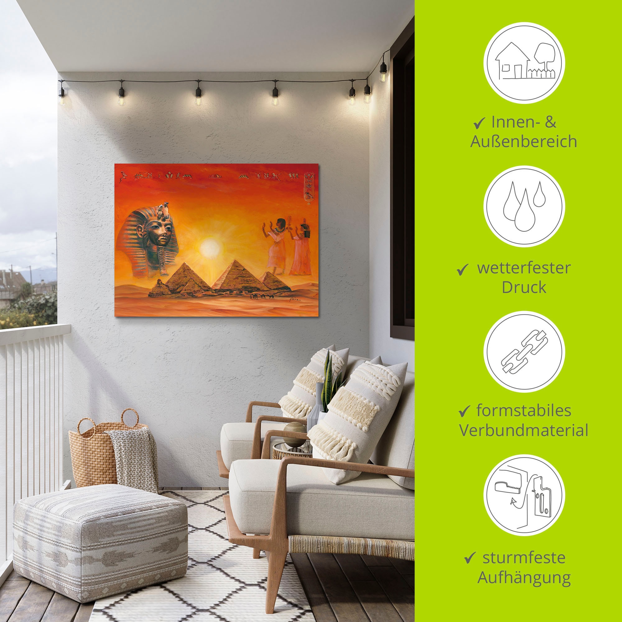 Artland Wandbild »Ägyptische Impressionen« Afrika 1 Stk. tlg. als Alubild, Leinwandbild in verschied. Größen