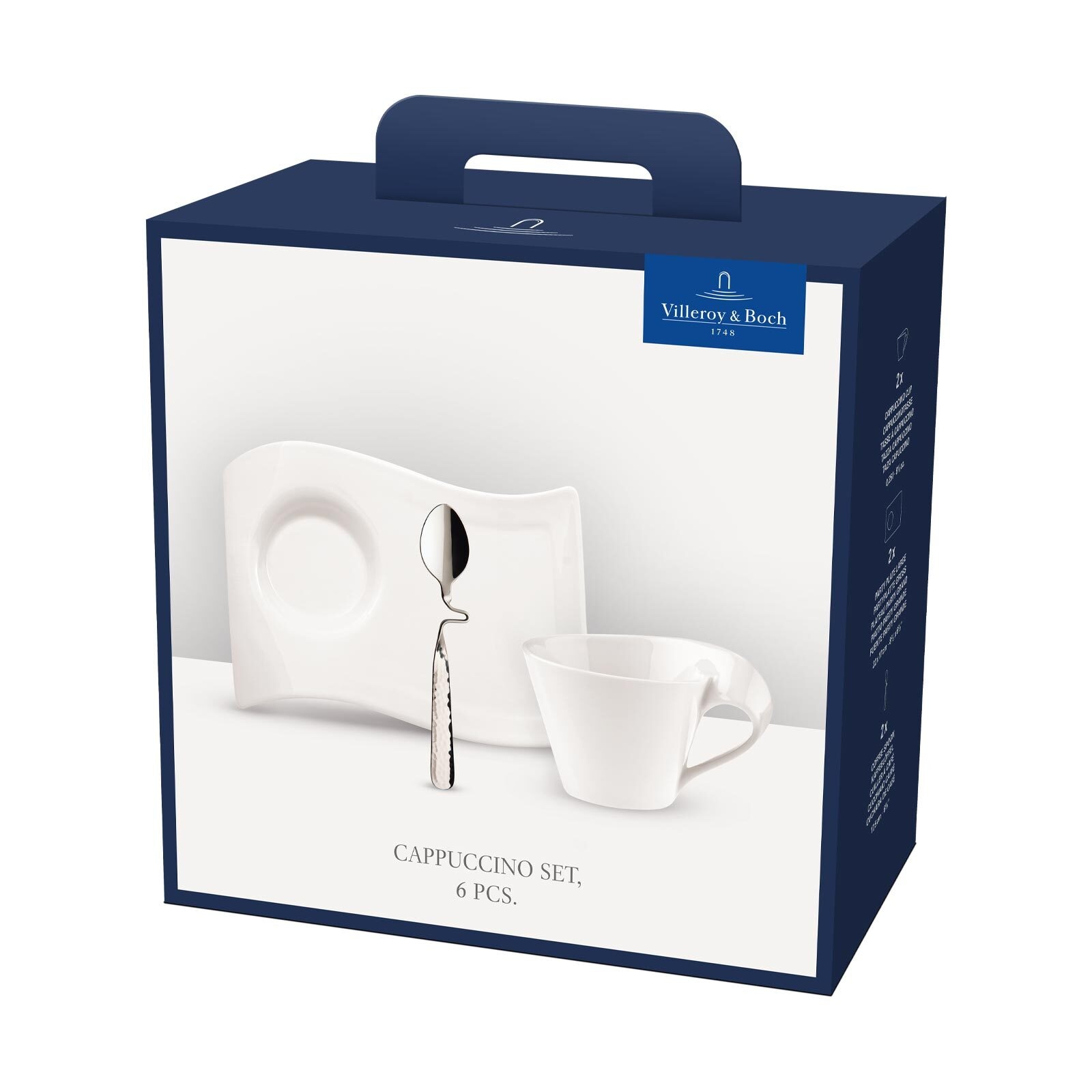 Villeroy & Boch Tasse »Cappuccino-Set NewWave 150 ml 8er Set weiß« Spülmaschinengeeignet, Mikrowellenfest