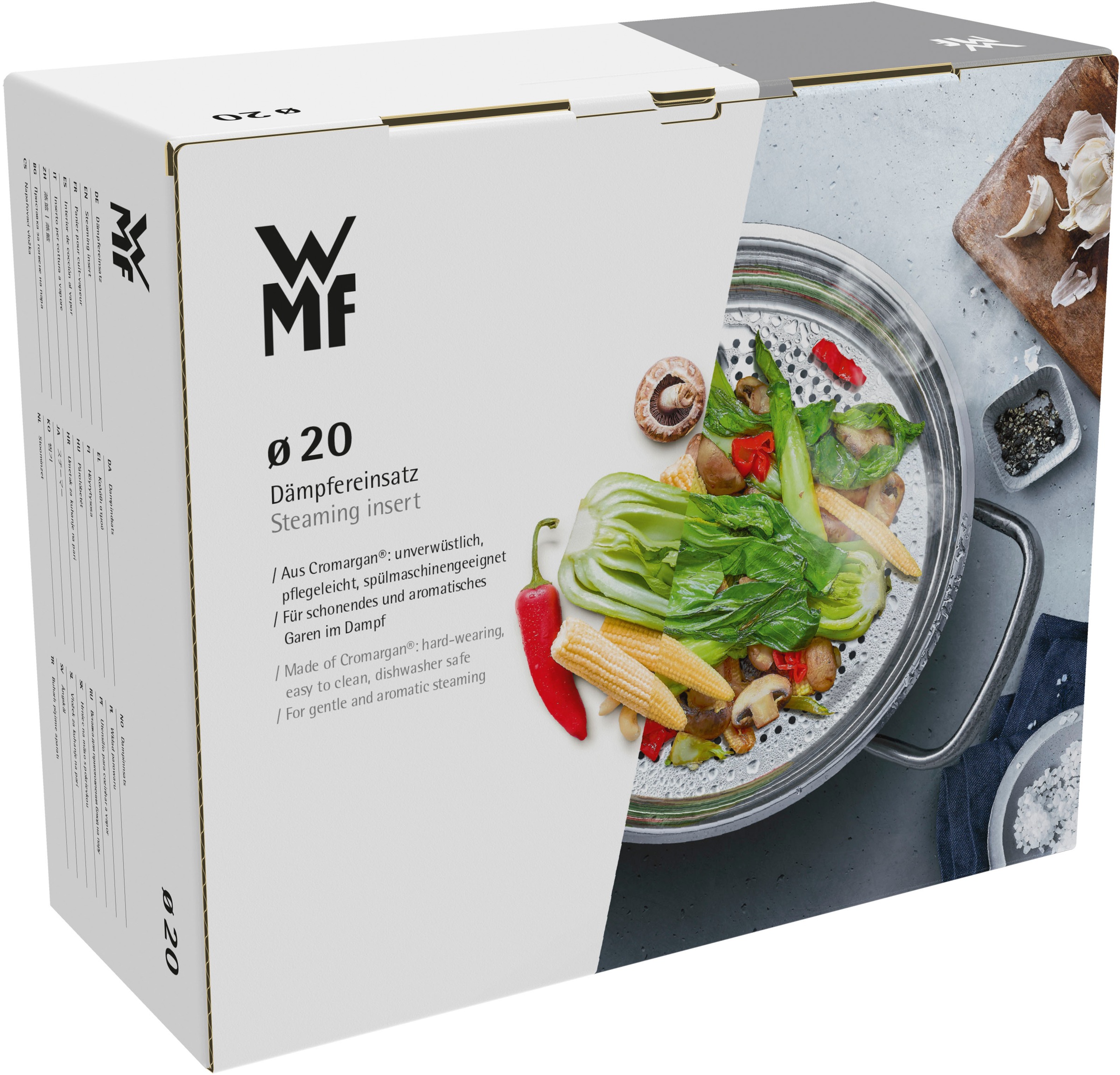 WMF Dampfgareinsatz »Compact Cuisine«, (1 tlg.), stapelbar, wärmereduzierende Hohlgriffe, spülmaschinengeeignet