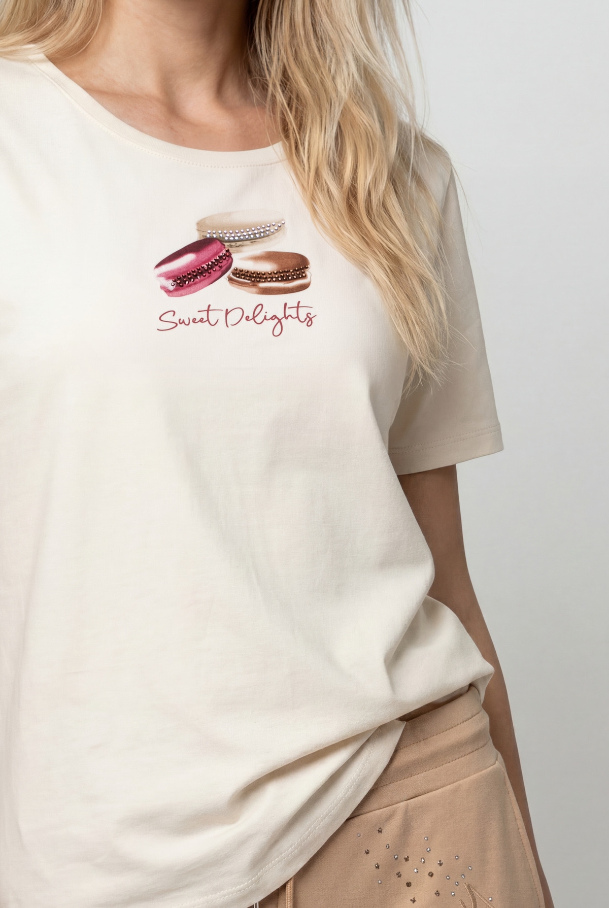 Monari T-Shirt »Shirt Macarons« Regular fit mit Rundhalsausschnitt