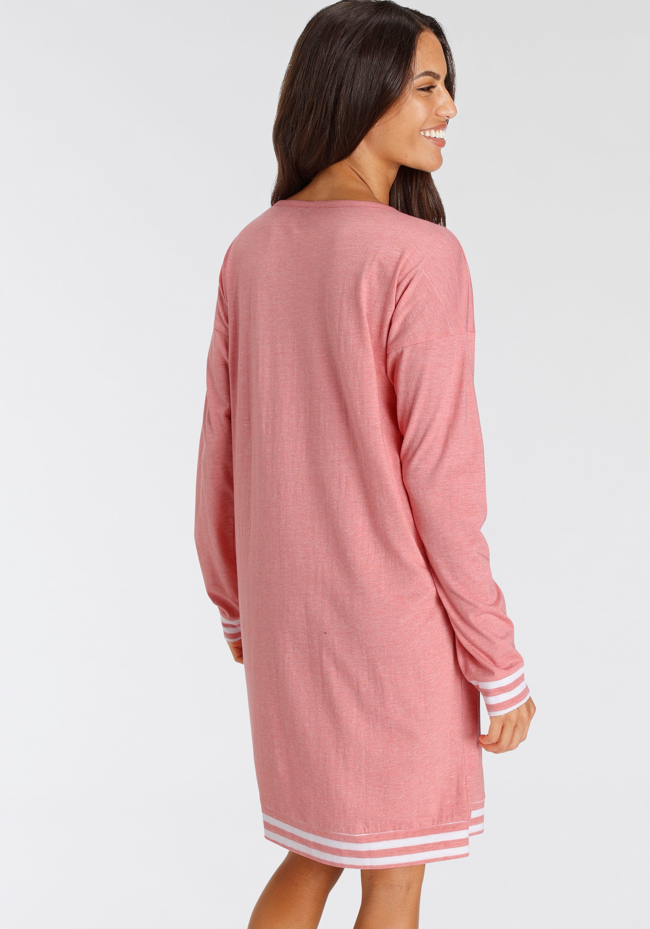 Vivance Dreams Sleepshirt, mit Streifen-Details