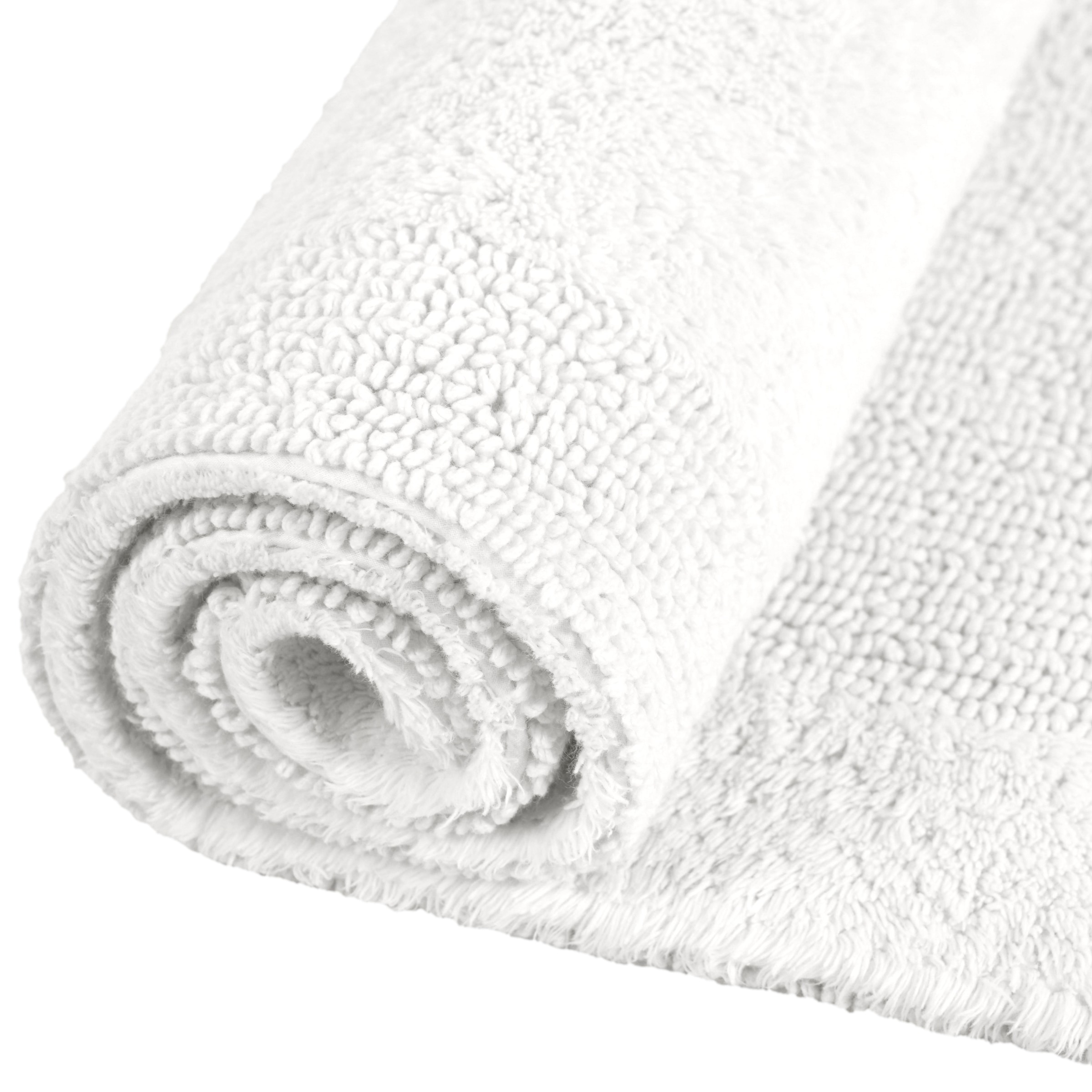 my home Badematte »Kapra, Badvorleger, Badezimmer Teppich« Höhe 14 mm beidseitig nutzbar | fußbodenheizungsgeeignet | strapazierfähig mit Bordüre, Badteppich, Badematte, Baumwolle