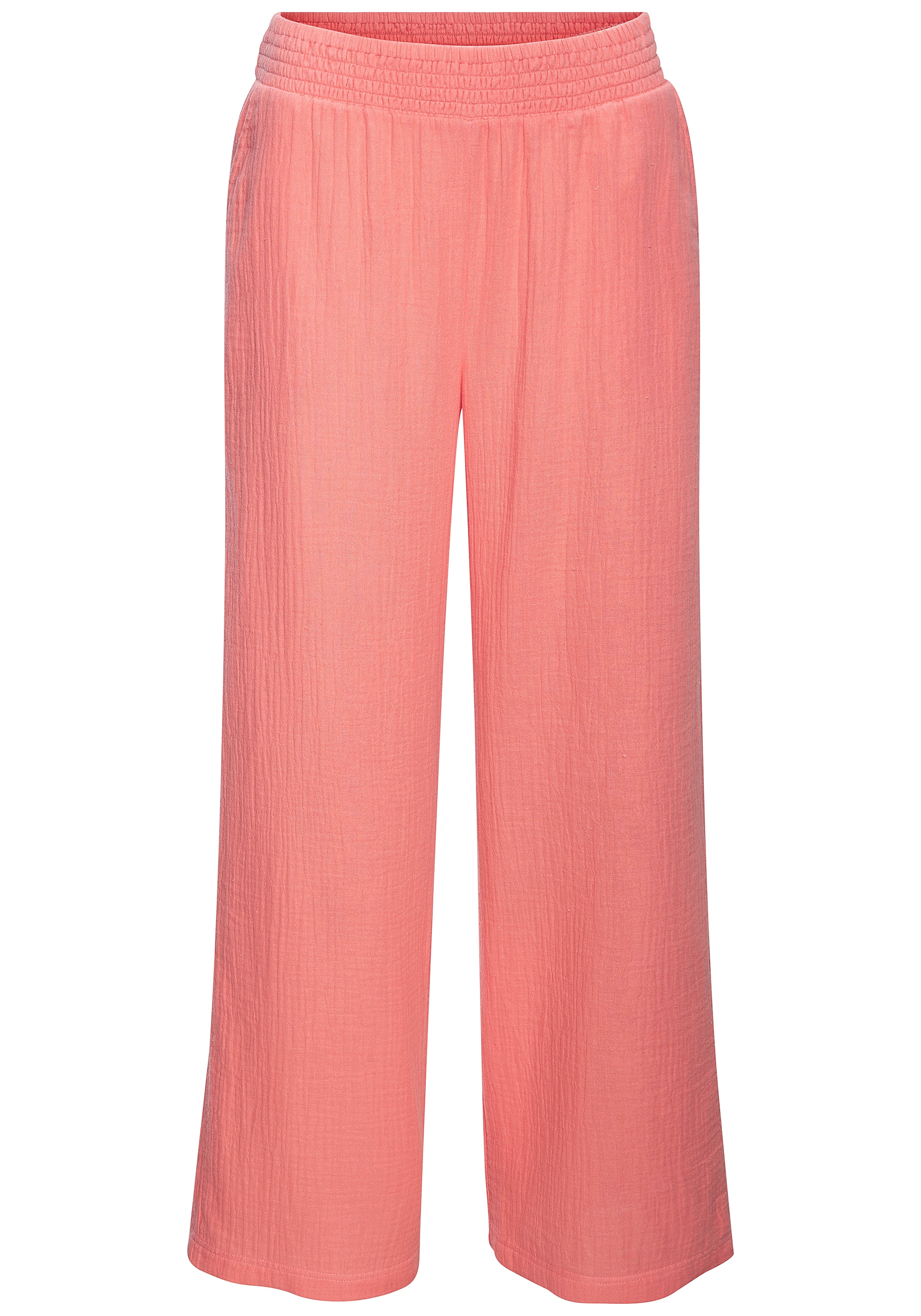 Beachtime by Lascana Schlupfhose »aus weicher Musselinware mit elastischem Bund«  lange Musselinhose, luftige Strandhose mit weitem Schnitt, Sommerhose