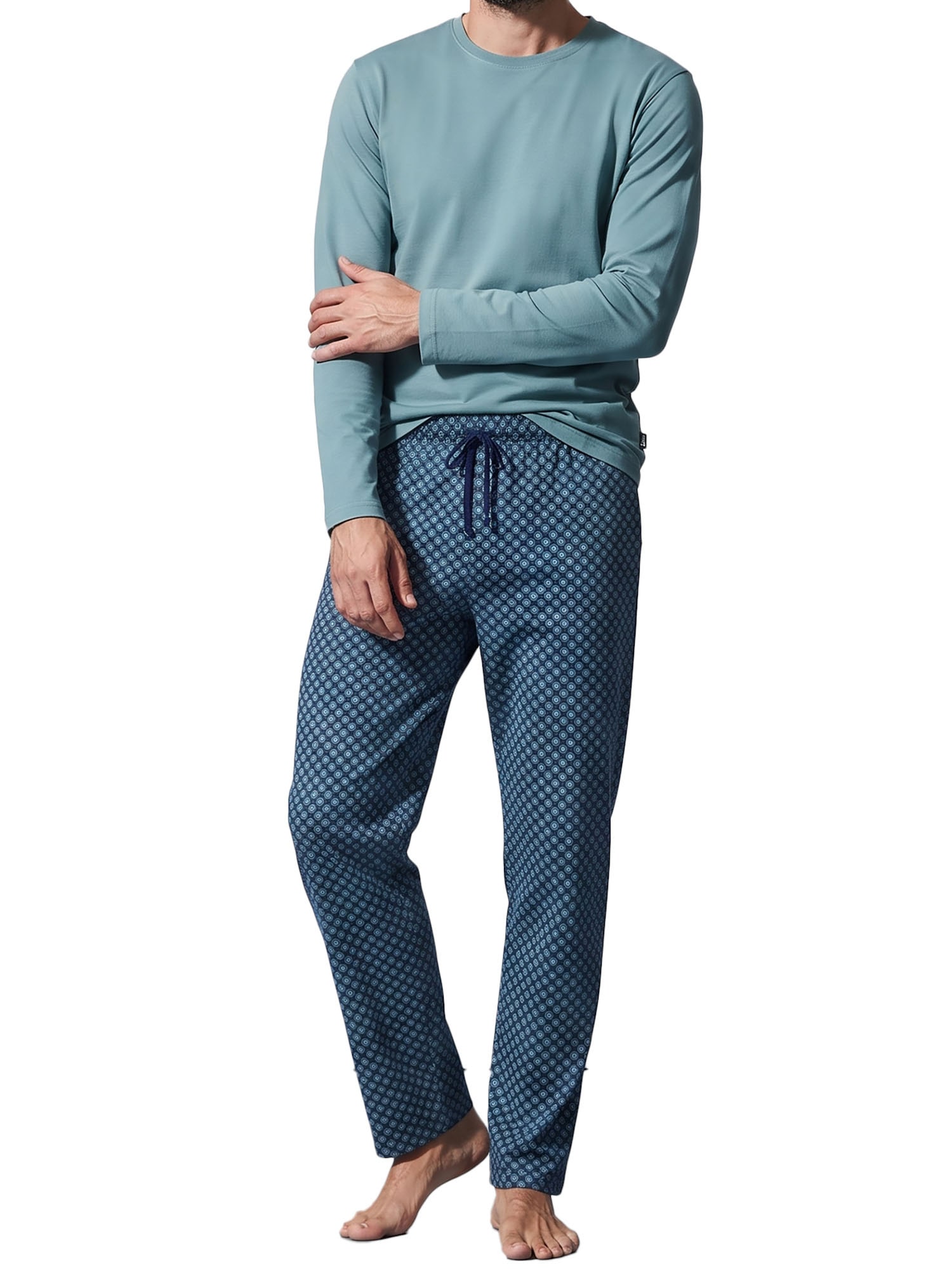 Ammann Pyjama »Herren Langarm Shirt, Lange Hose Night & Relax« 1 Stk.
