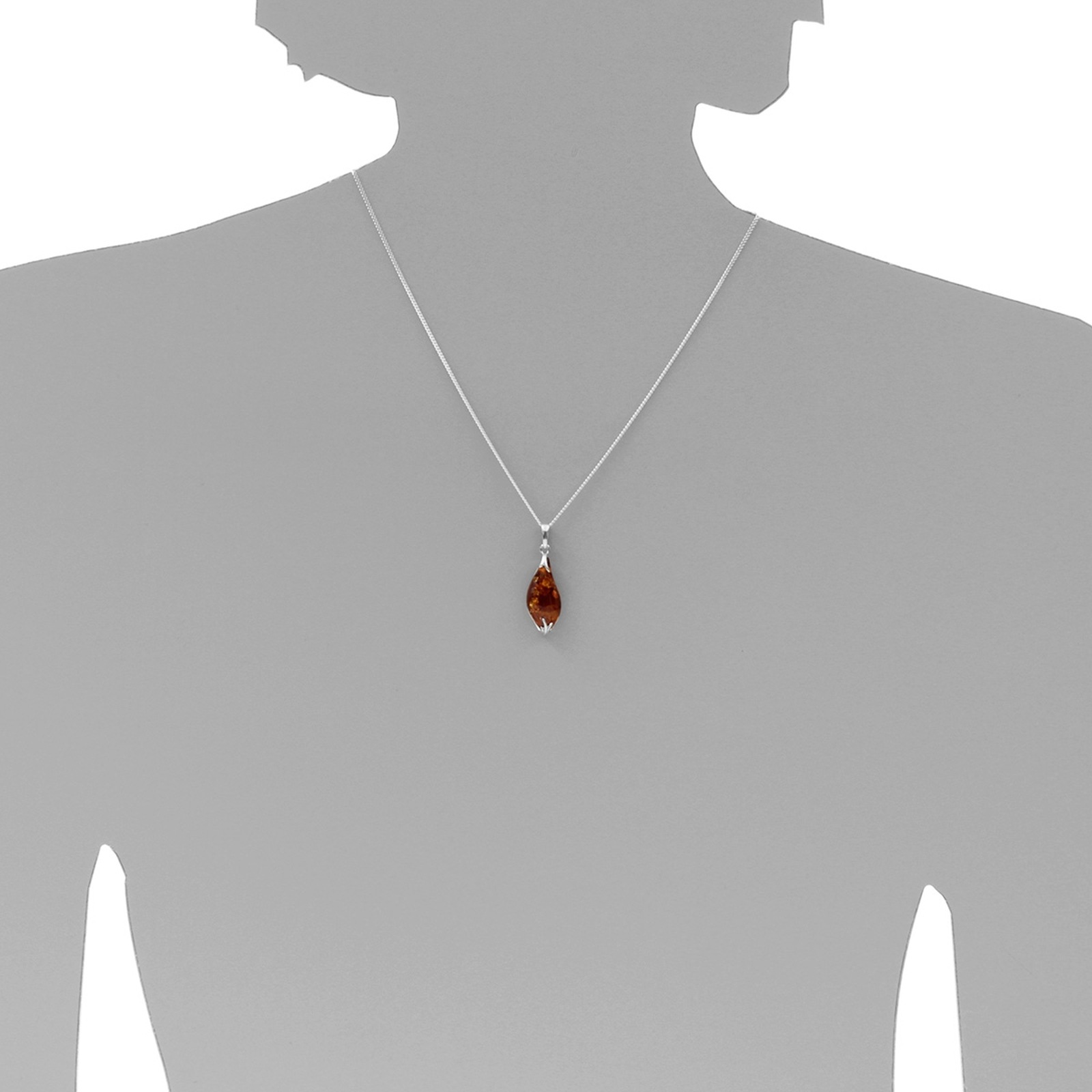 OSTSEE-SCHMUCK Kette mit Anhänger »- Stella - Silber 925/000 - Bernstein«