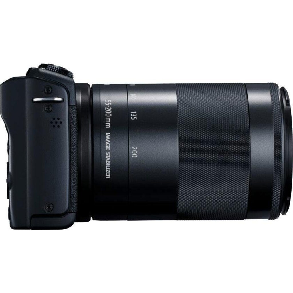 Canon Systemkamera »EOS M200 EFM 15-45mm + EFM 55-200«, EF-M 15-45mm f/3.5-6.3 IS STM, EB EF-M55-200mm
f/4.5-6.3 IS STM, 24,1 MP, Bluetooth-WLAN (Wi-Fi)