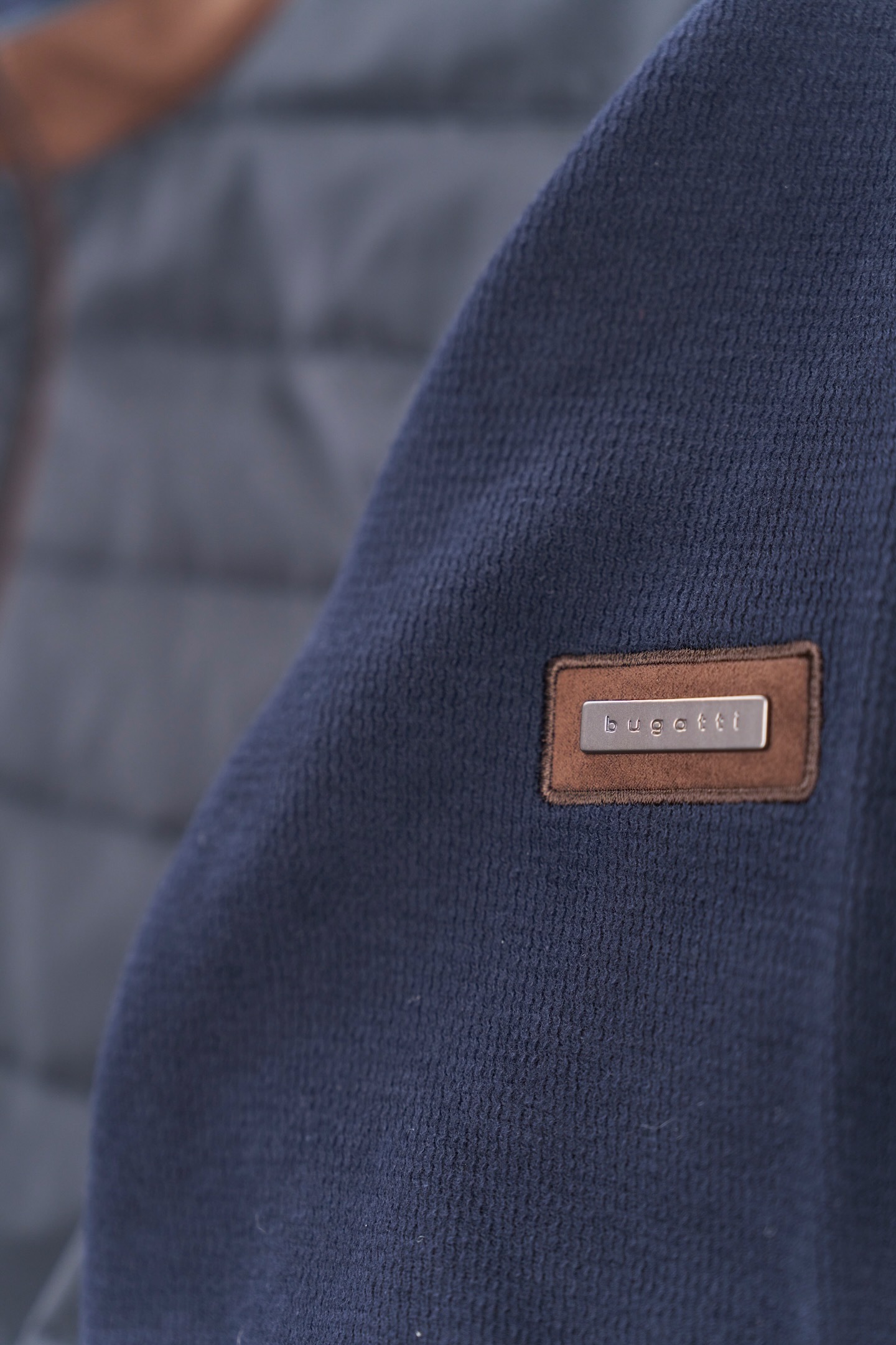 bugatti Sweatjacke, mit Materialmix