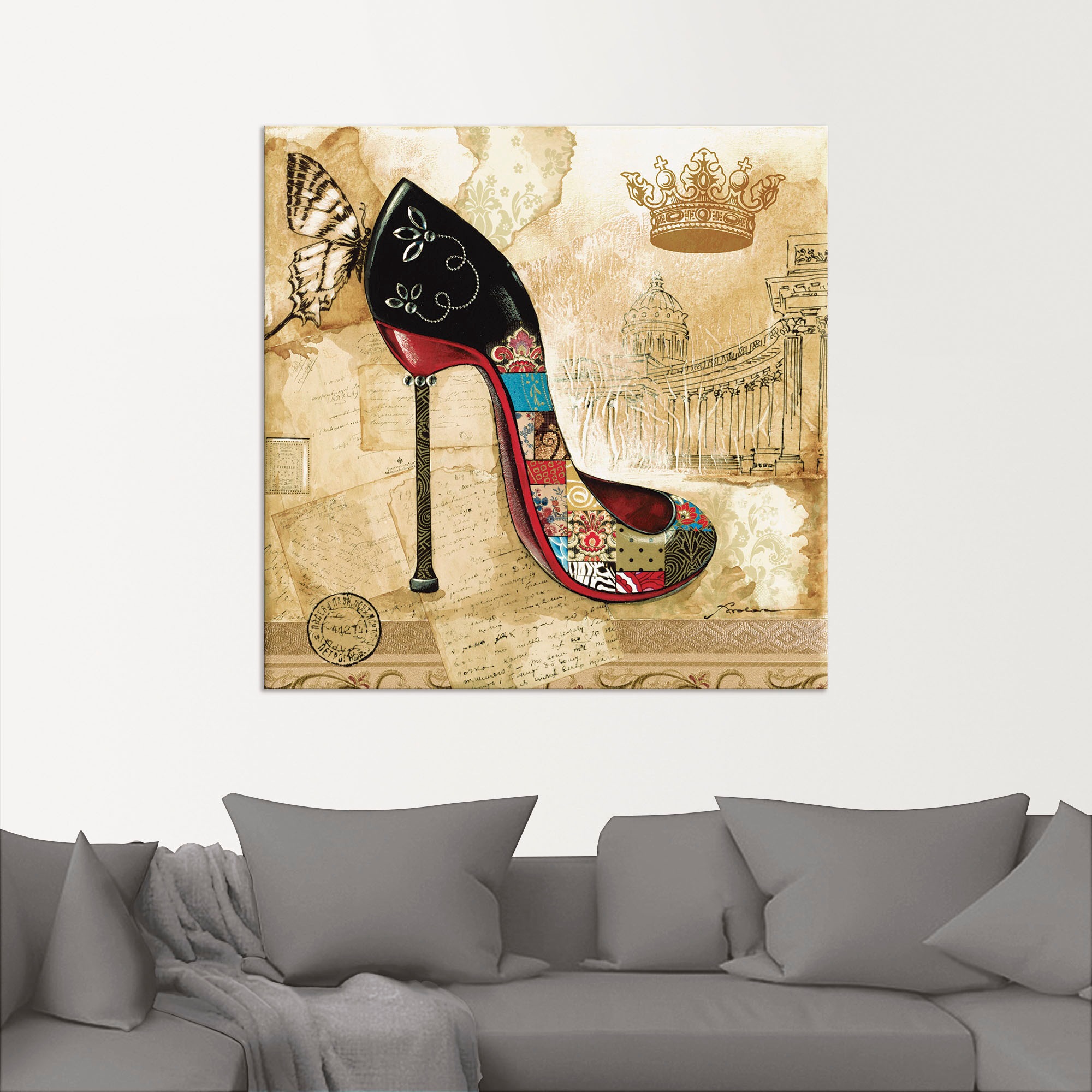 Artland Wandbild »Veränderliche Zeiten I - Stiletto«, Modebilder, (1 St.), als Alubild, Leinwandbild, Wandaufkleber oder Poster in versch. Größen