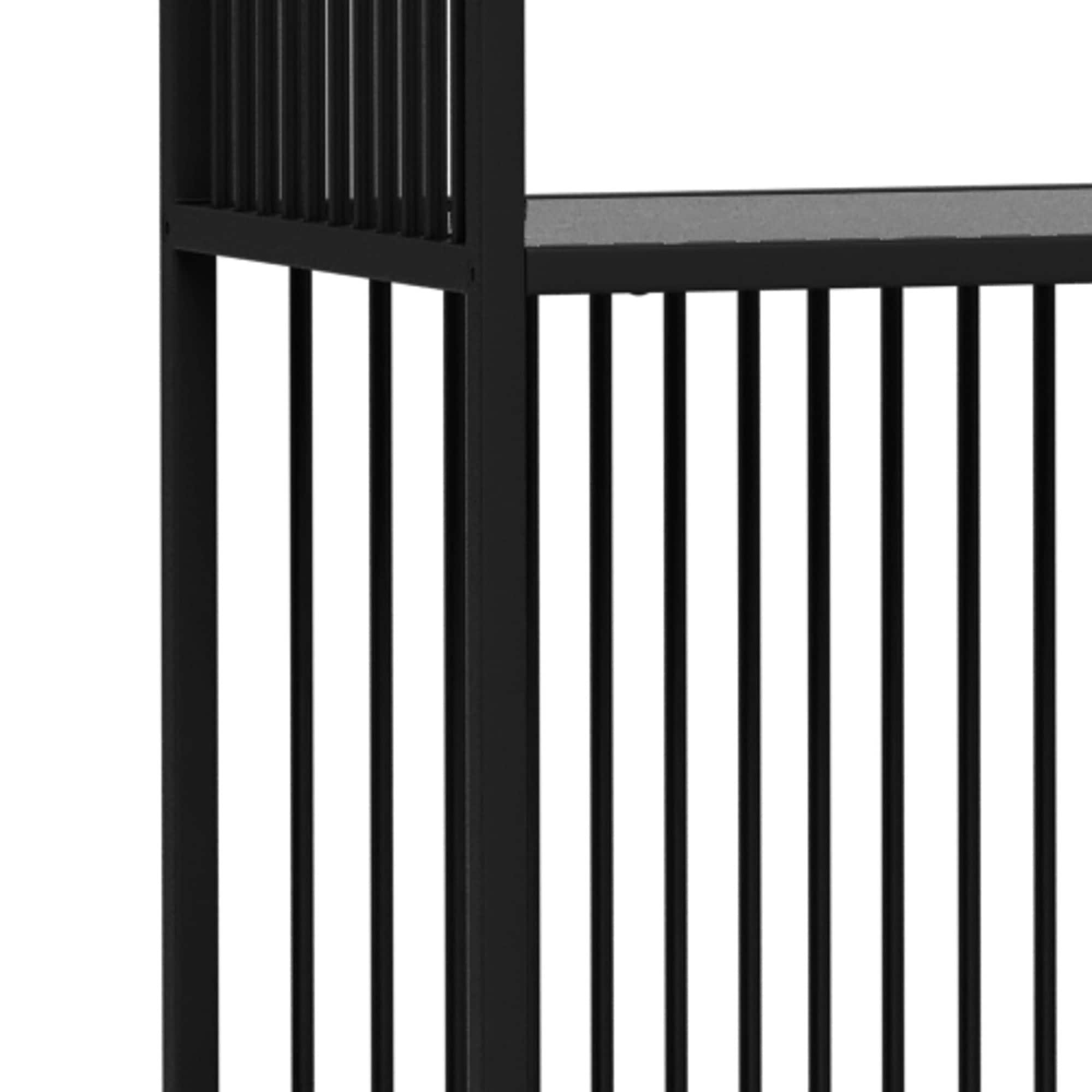 ACTONA GROUP Bücherregal »Strington, Regal, Raumteiler, Standregal« (B/T/H: 120/35/185 cm),  schwarzer Stahlrahmen, 5 Regale, Marmoroptik, FSC™