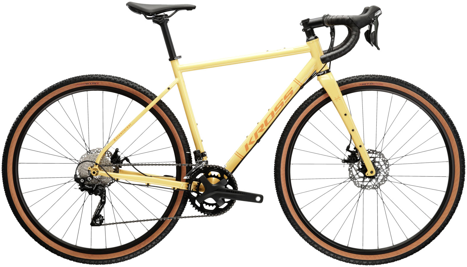 Kross Gravelbike »KROSS Gravelbike Esker 4.0 28" gelb« 20 Gang Shimano GRX RX400 Schaltwerk Kettenschaltung in gelb, Größe 28 Zoll (71,12 cm)...