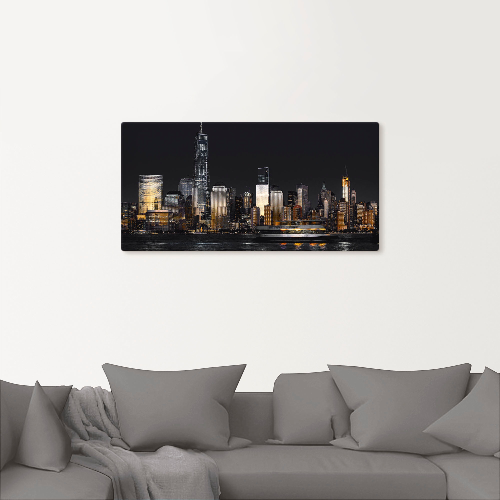 Artland Wandbild »New York Financial Distrikt«, New York, (1 St.), als Alubild, Outdoorbild, Leinwandbild in verschied. Größen