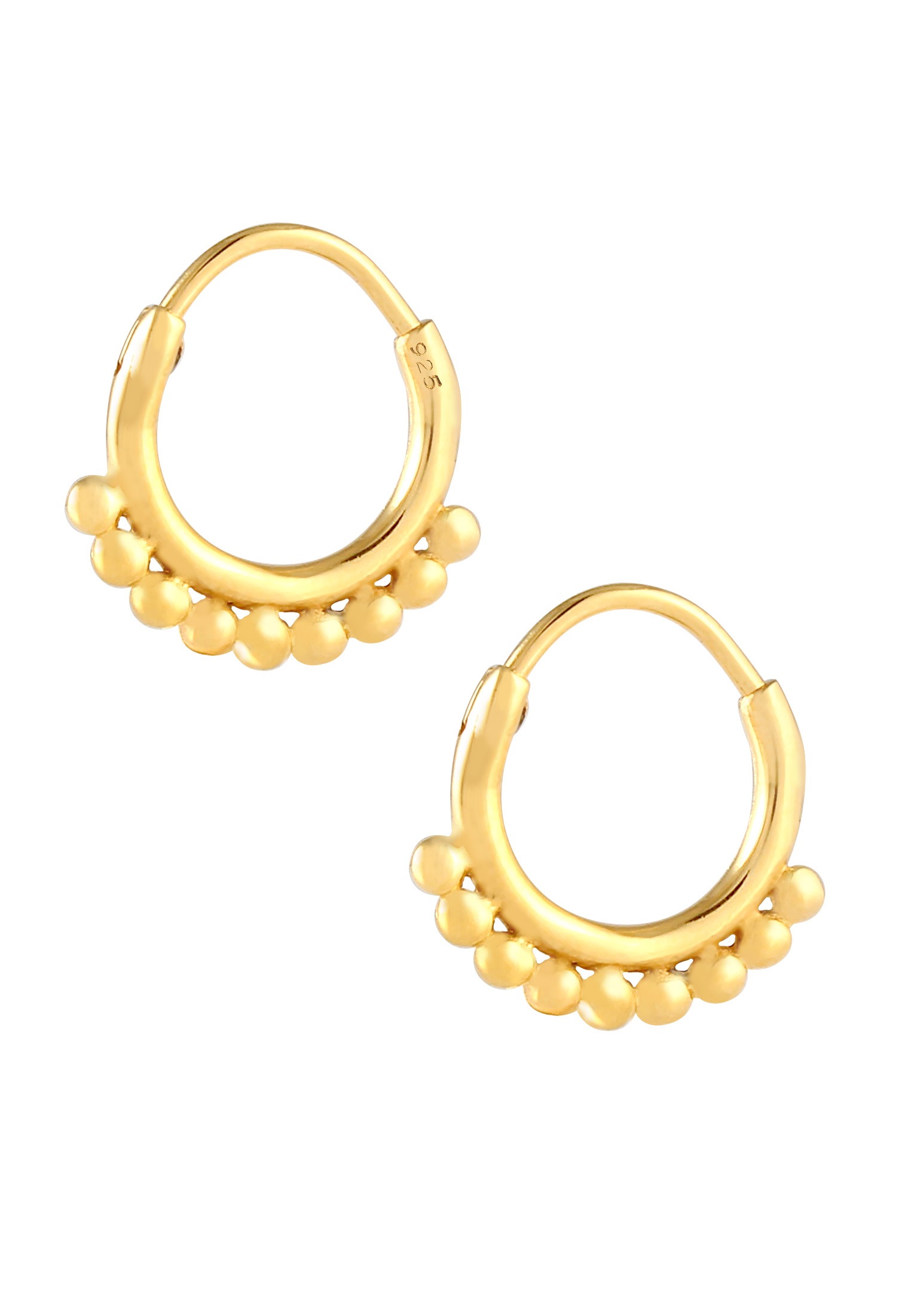 Elli Paar Creolen »Ohrringe Creolen Kugeln Dots Trend 925 Silber«