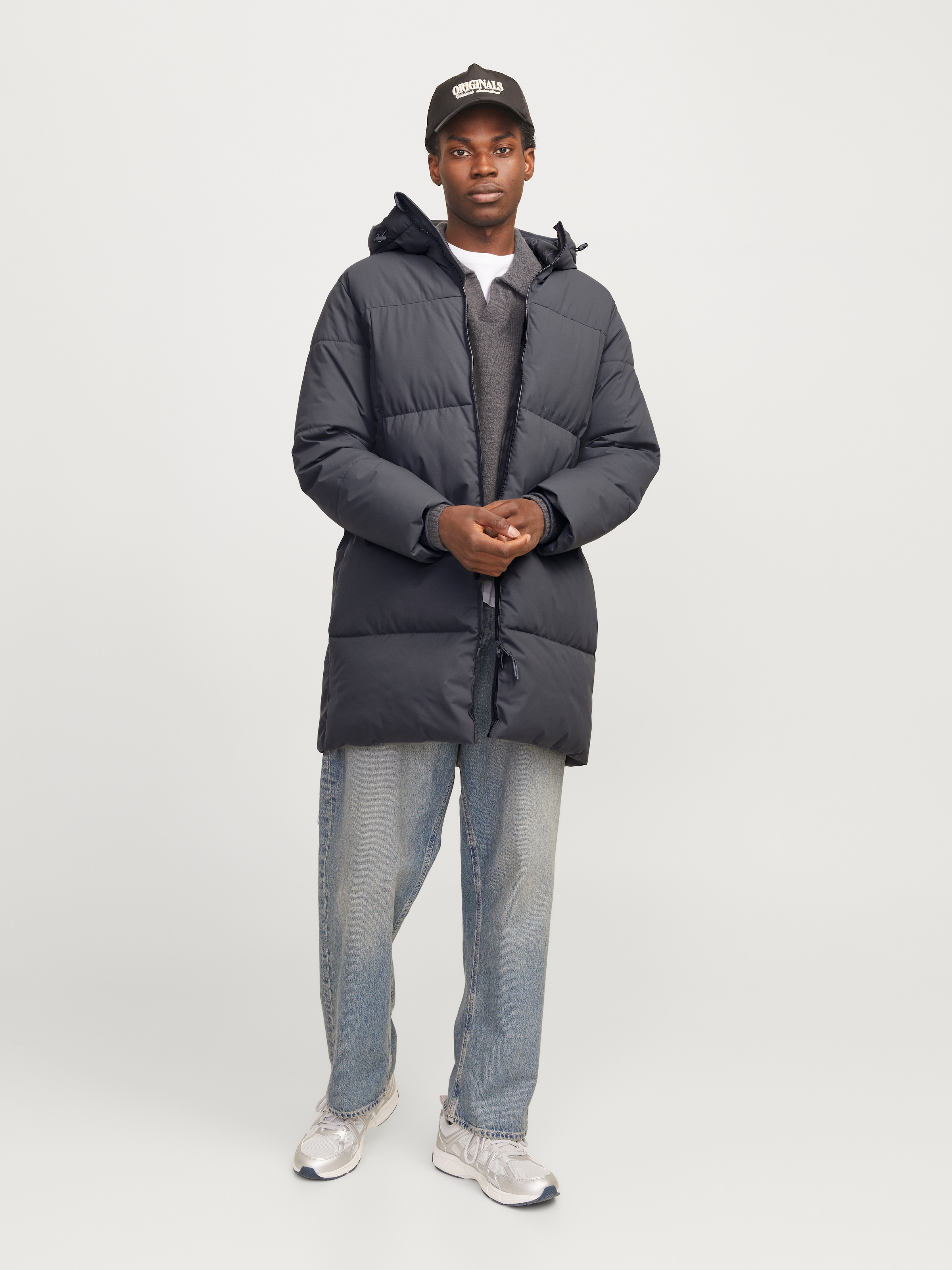 Jack & Jones Steppjacke »JORVESTERBRO LONG PUFFER AW24 SN«, mit Kapuze