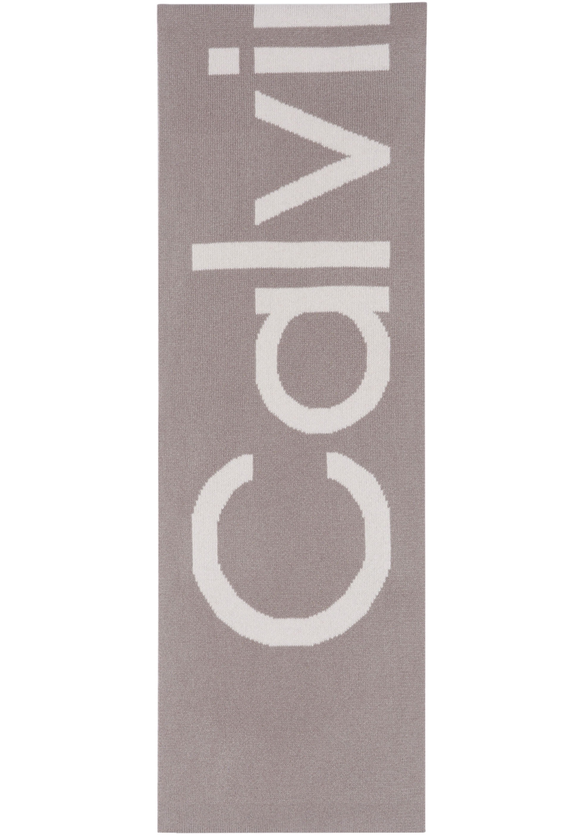 Calvin Klein Schal »TWO-TONE KNIT WOOL MIX HW SCARF«, mit Logoschriftzug