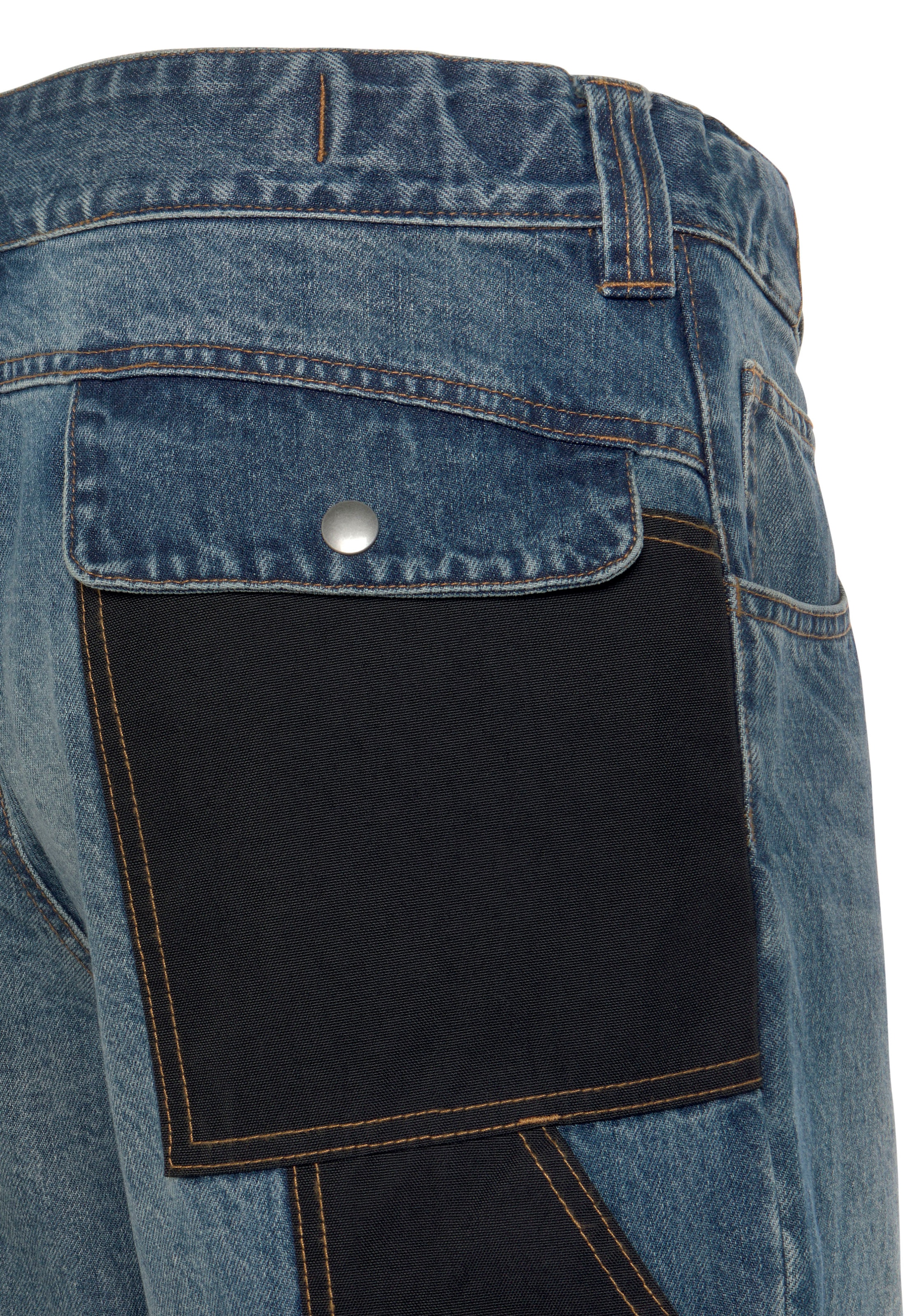 Northern Country Arbeitshose »Multipocket Jeans«, (aus 100% Baumwolle, robuster Jeansstoff, comfort fit), mit dehnbarem Bund, 9 praktischen Taschen, Knieverstärkung aus Cordura
