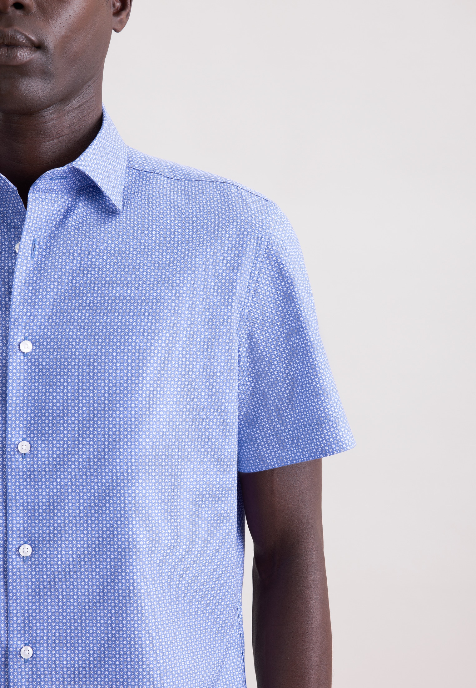 seidensticker Businesshemd »Schwarze Rose« Slim 1/2 Kentkragen Druck