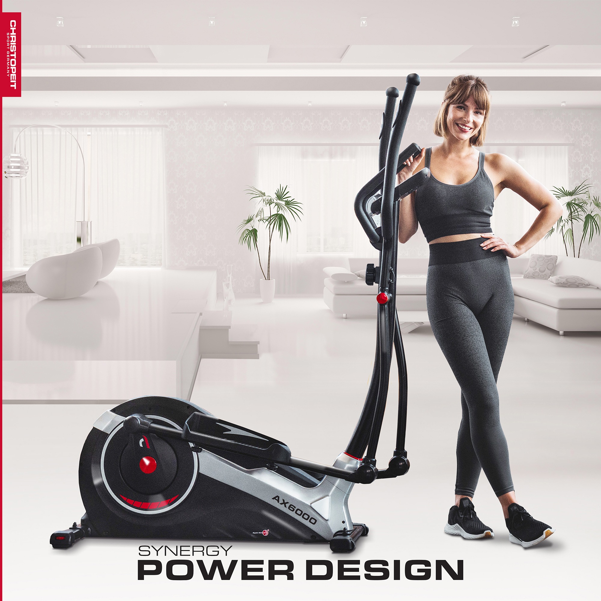 Christopeit Sport® Crosstrainer »AX 6000«, Schwungmasse ca. 8 kg, 10 Widerstandsstufen
