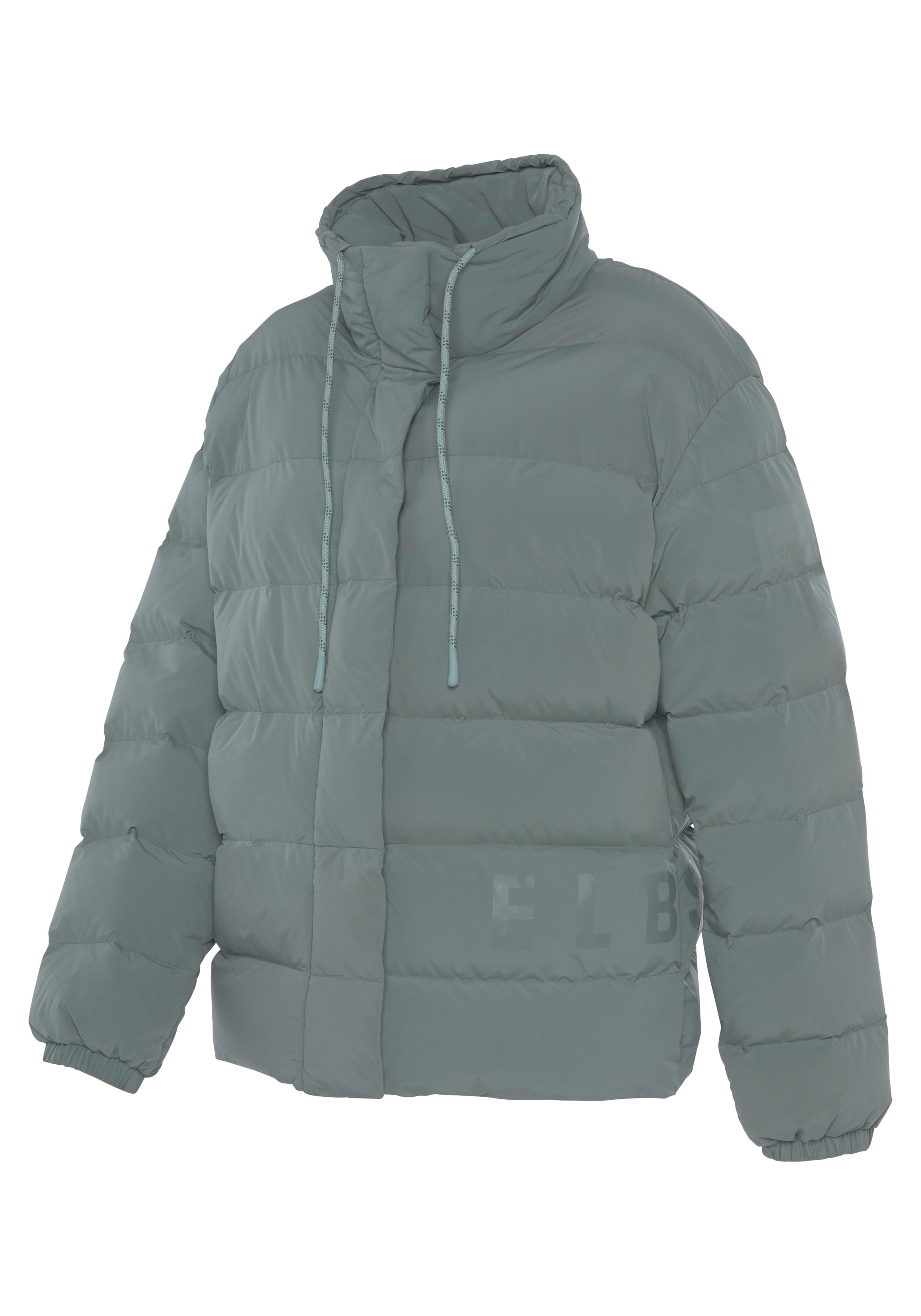 Elbsand Steppjacke ohne Kapuze mit großem Letter-Print