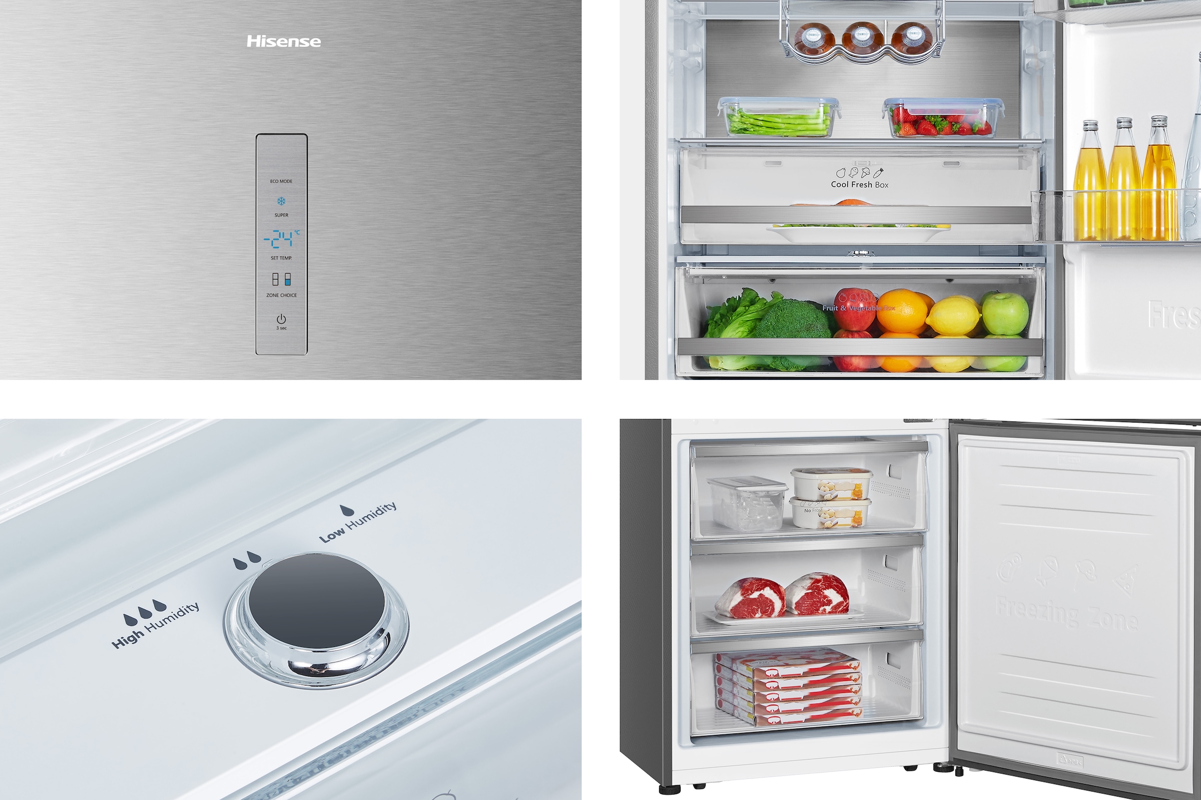 Hisense Kühl-/Gefrierkombination »RB645N4BIB« 201,3 cm hoch 70,4 cm breit 70cm breit